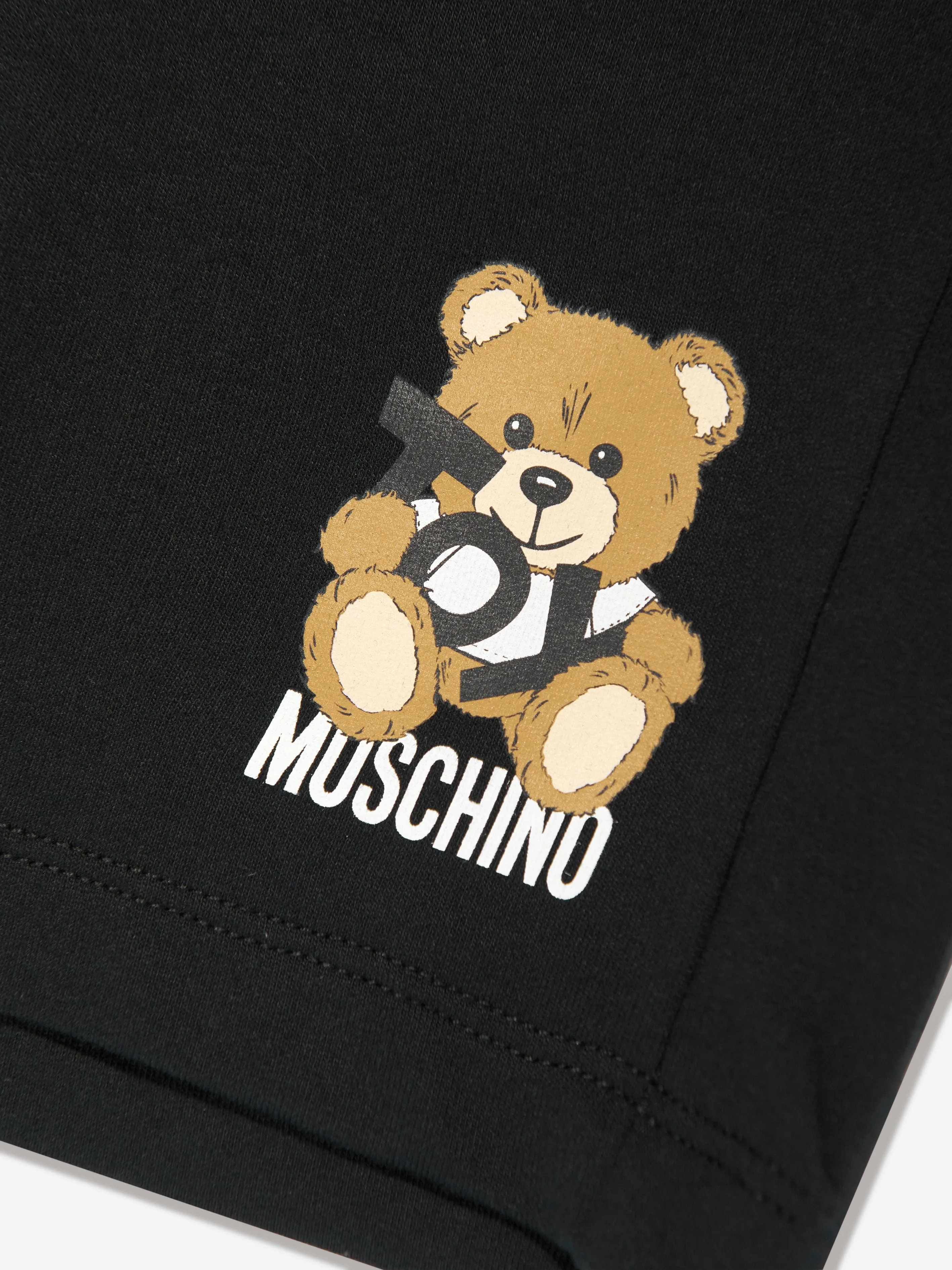 Boys Teddy Bear Logo Shorts in Black