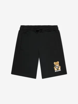 Boys Teddy Bear Logo Shorts in Black