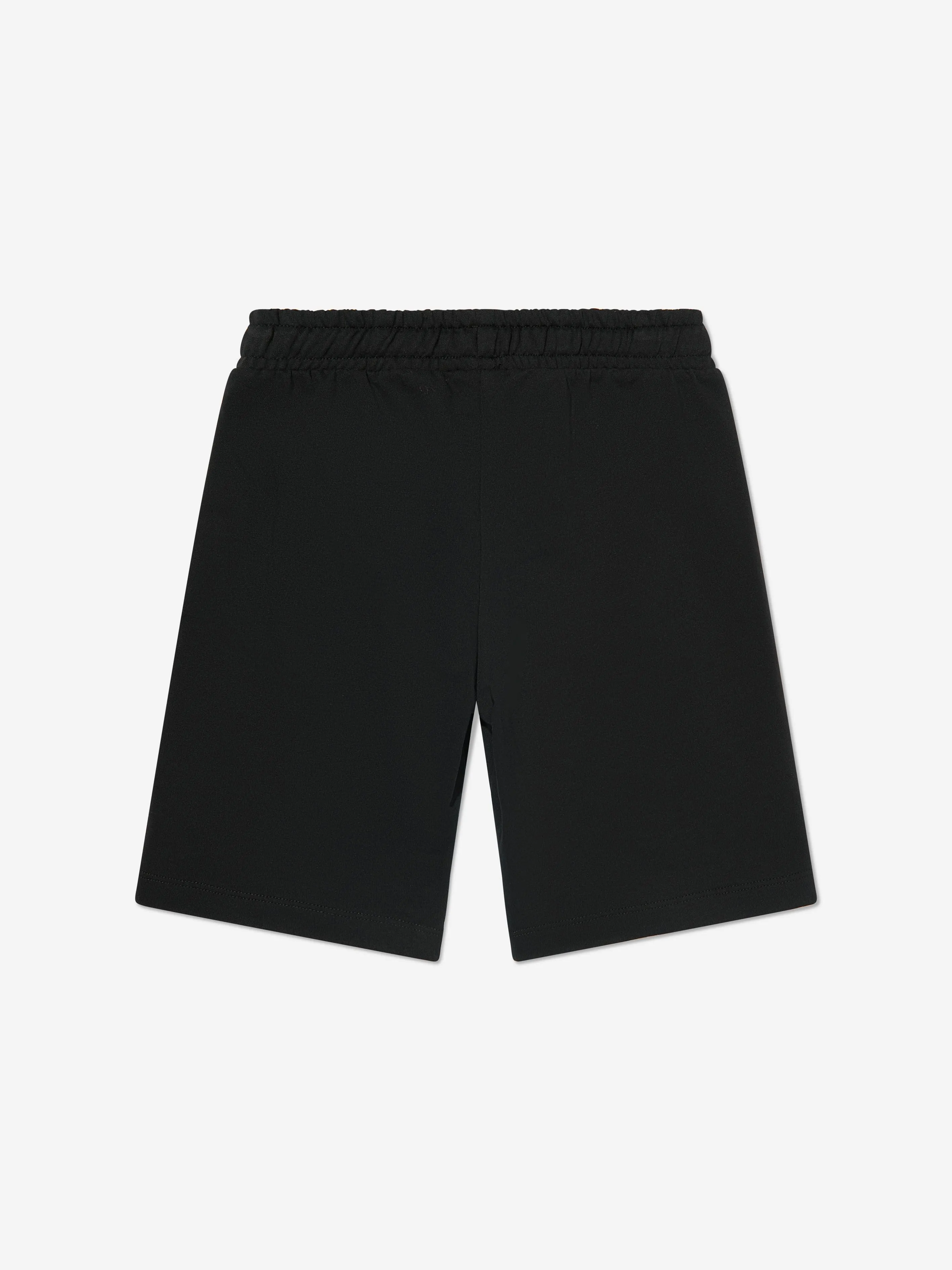 Boys Teddy Bear Logo Shorts in Black