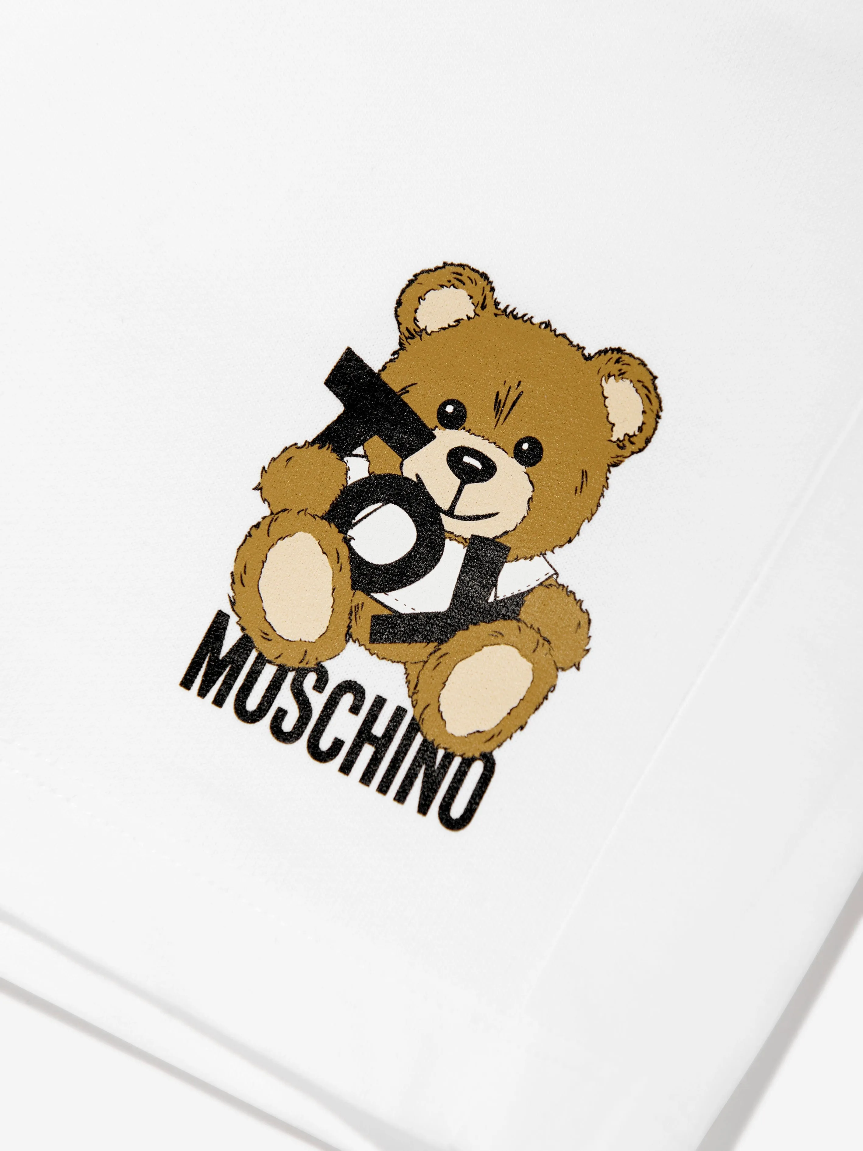 Boys Teddy Bear Logo Shorts in White