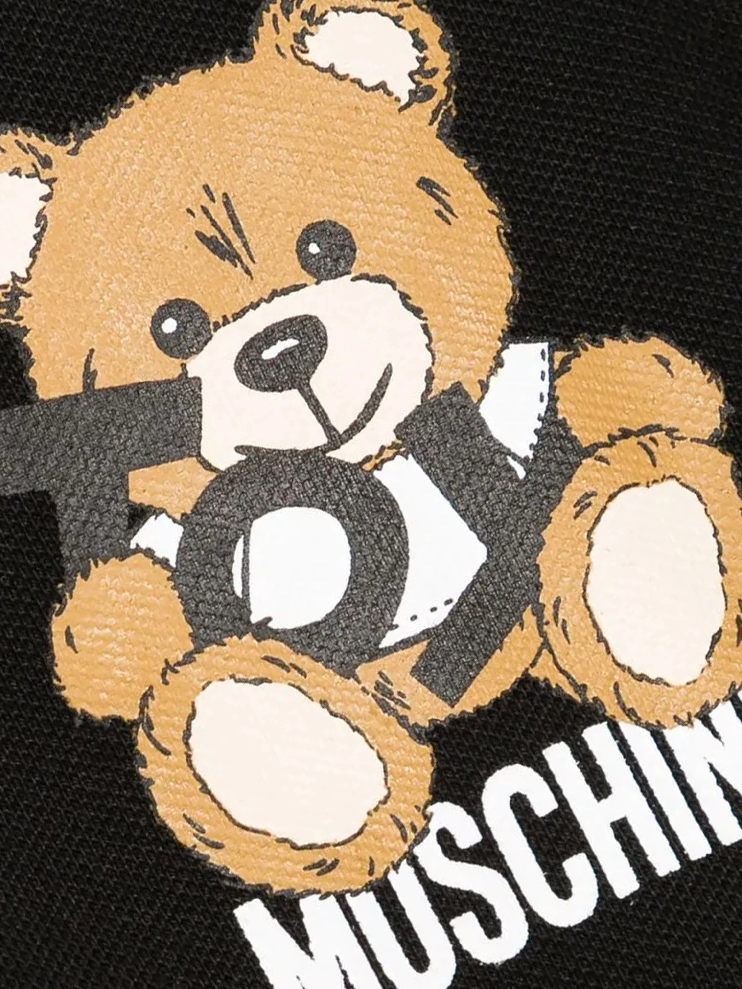 Boys Teddy Bear Polo Shirt in Black