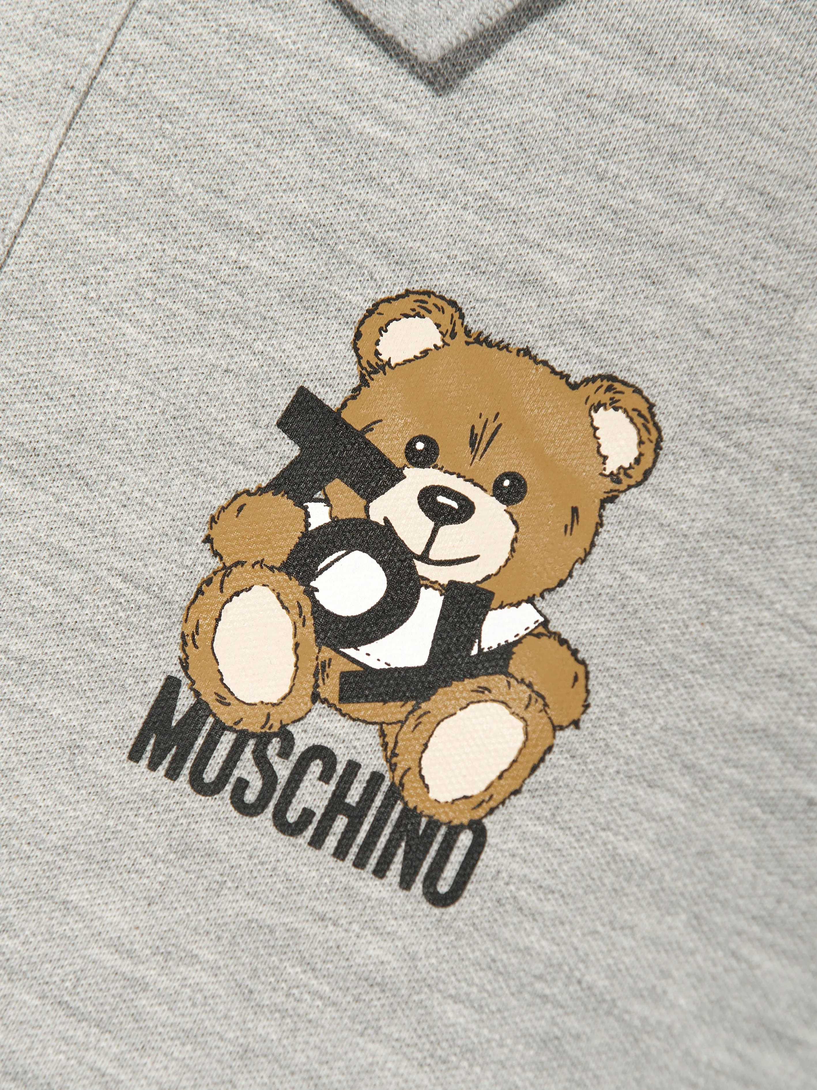Boys Teddy Bear Polo Shirt in Grey
