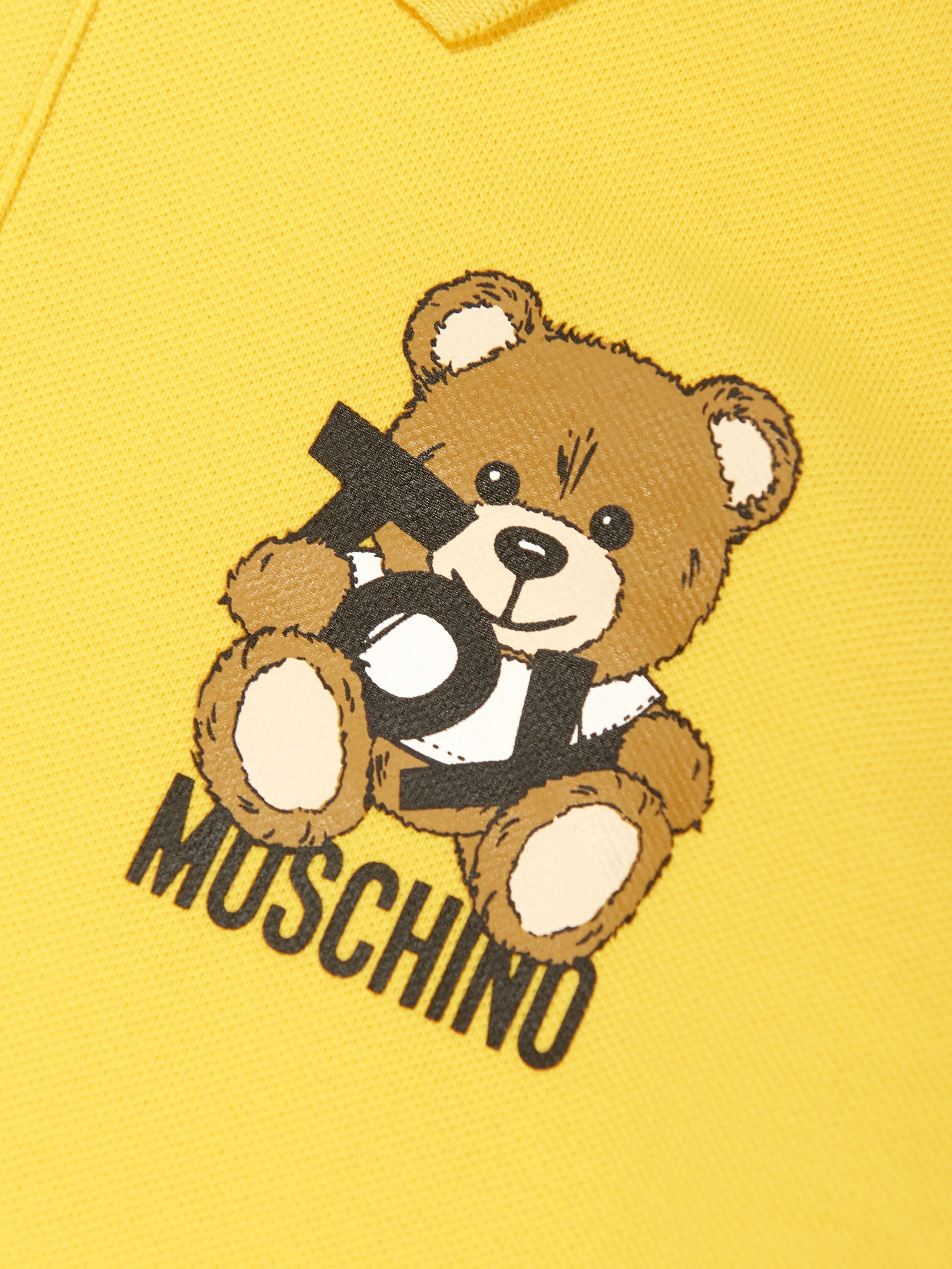 Boys Teddy Bear Polo Shirt in Yellow