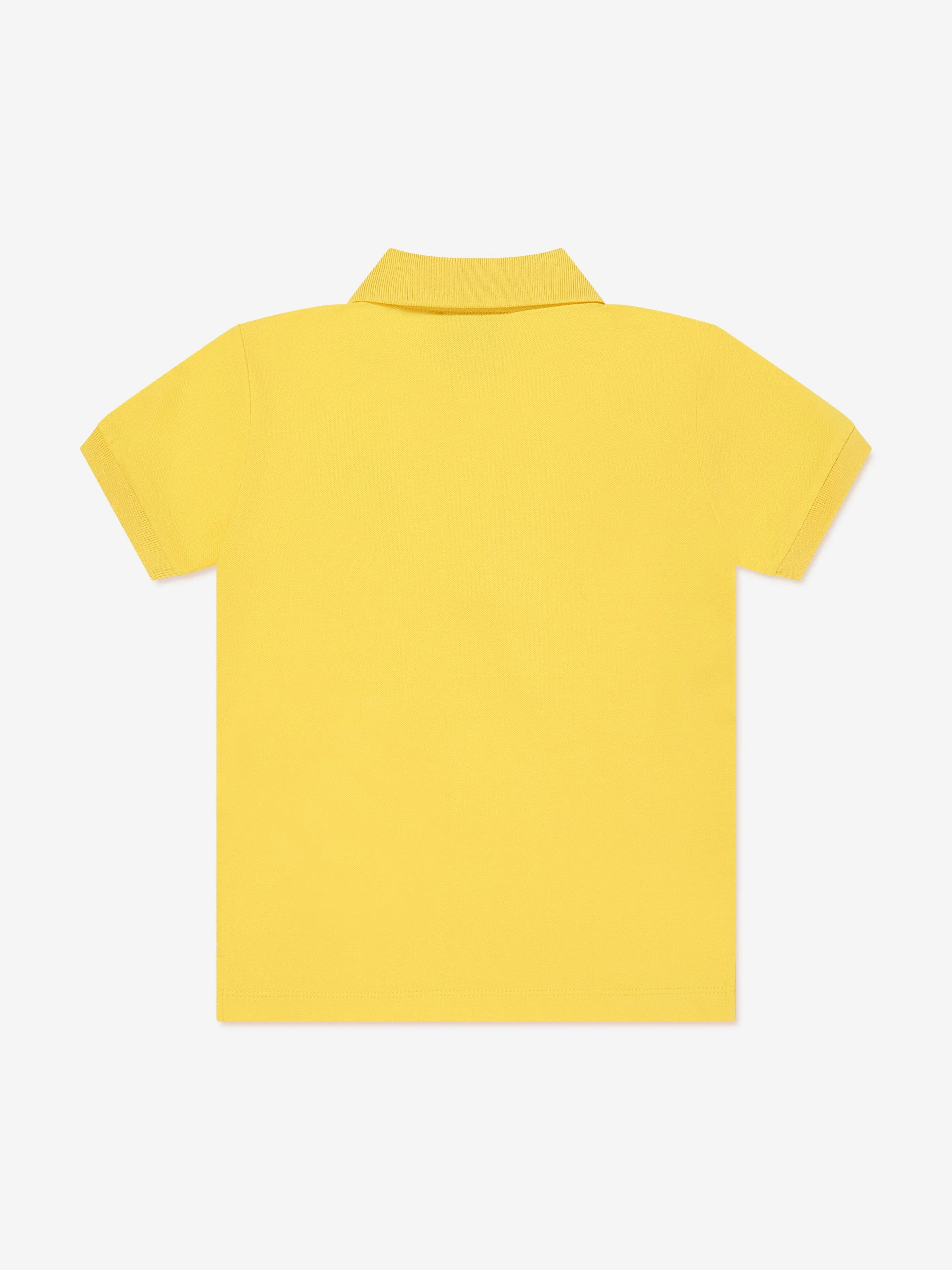 Boys Teddy Bear Polo Shirt in Yellow