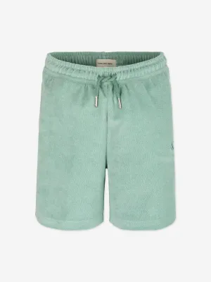 Boys Towelling Texture Shorts in Green