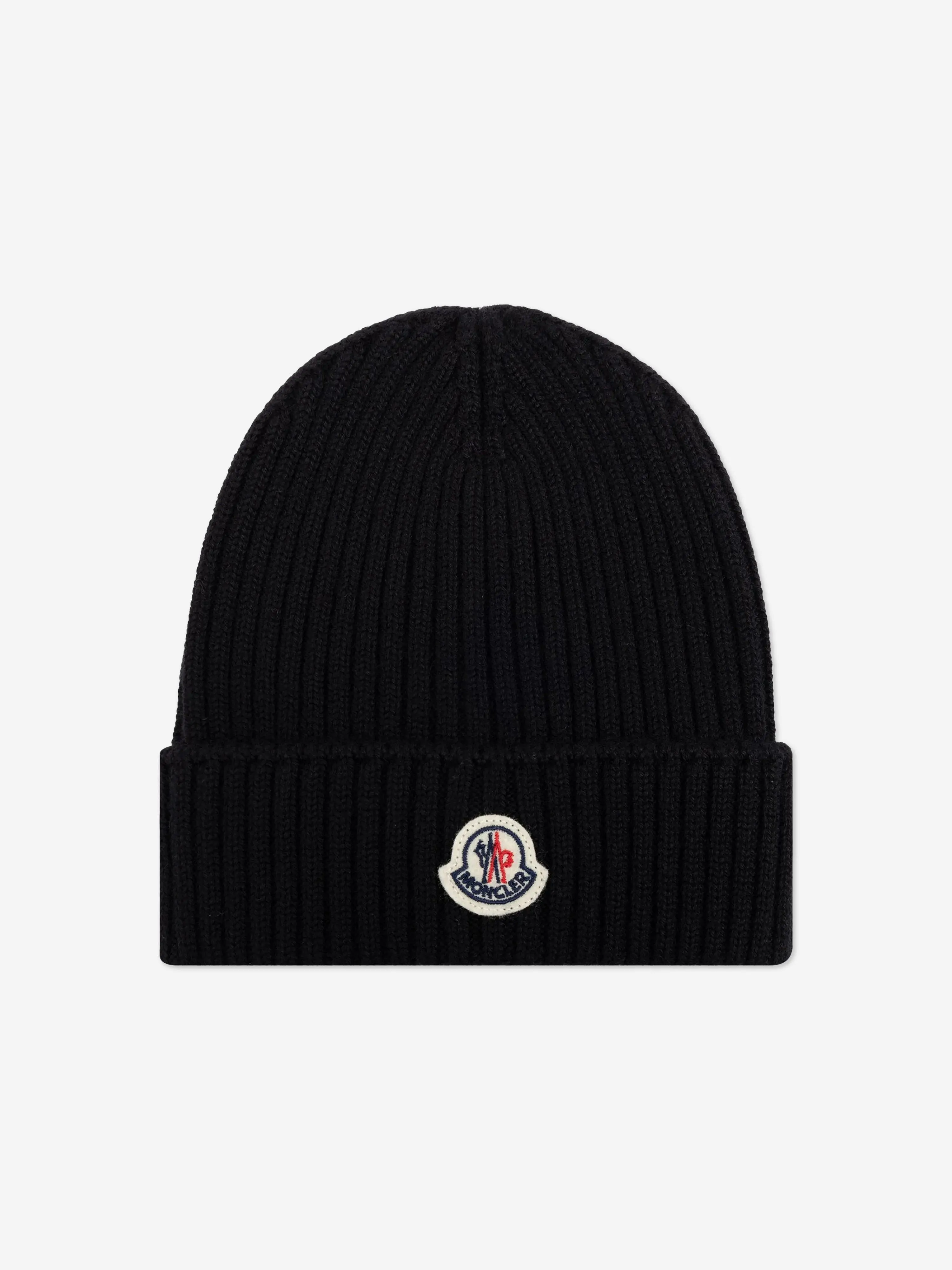 Boys Wool Beanie Hat in Black