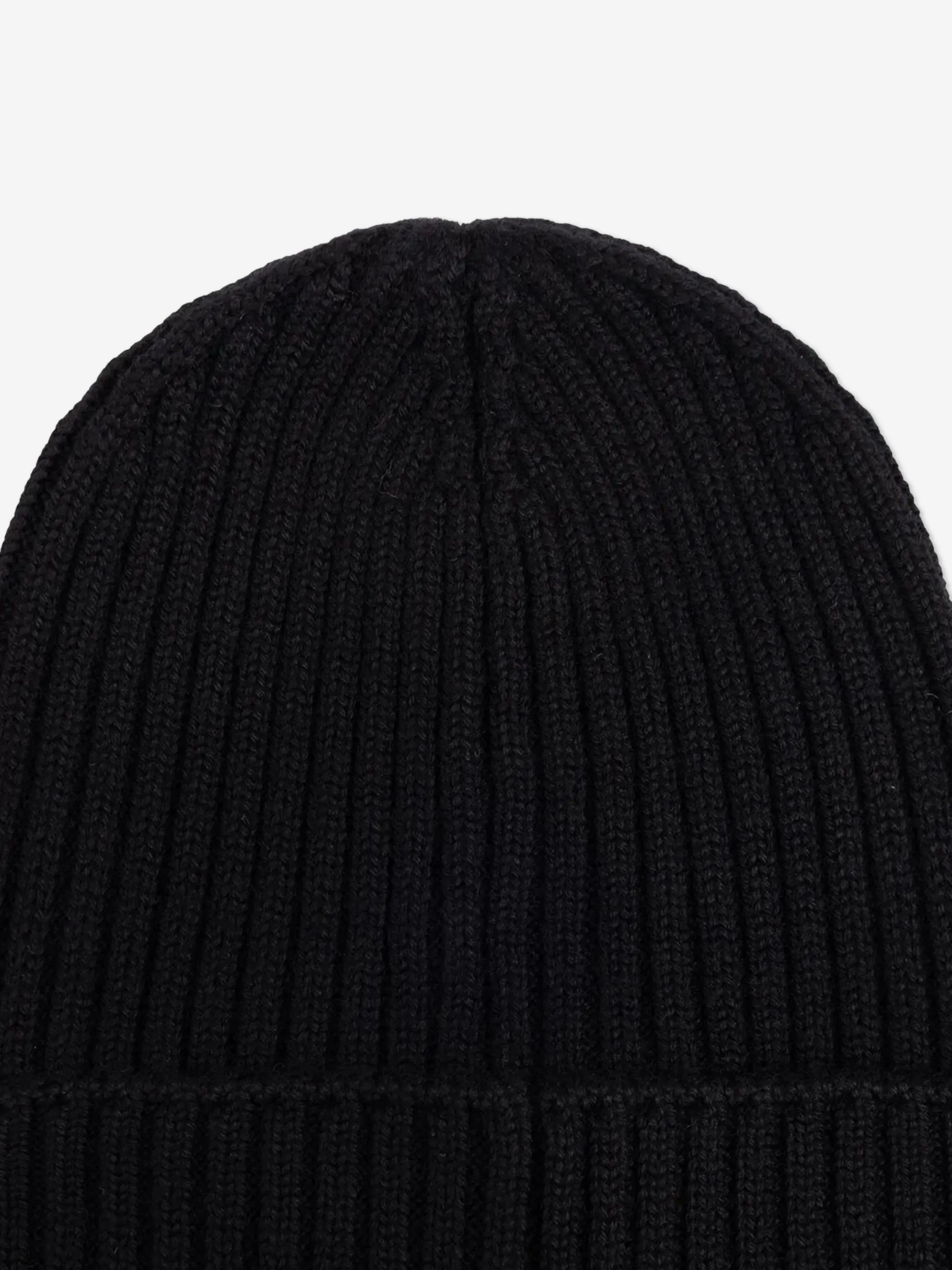 Boys Wool Beanie Hat in Black