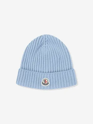 Boys Wool Beanie Hat in Blue
