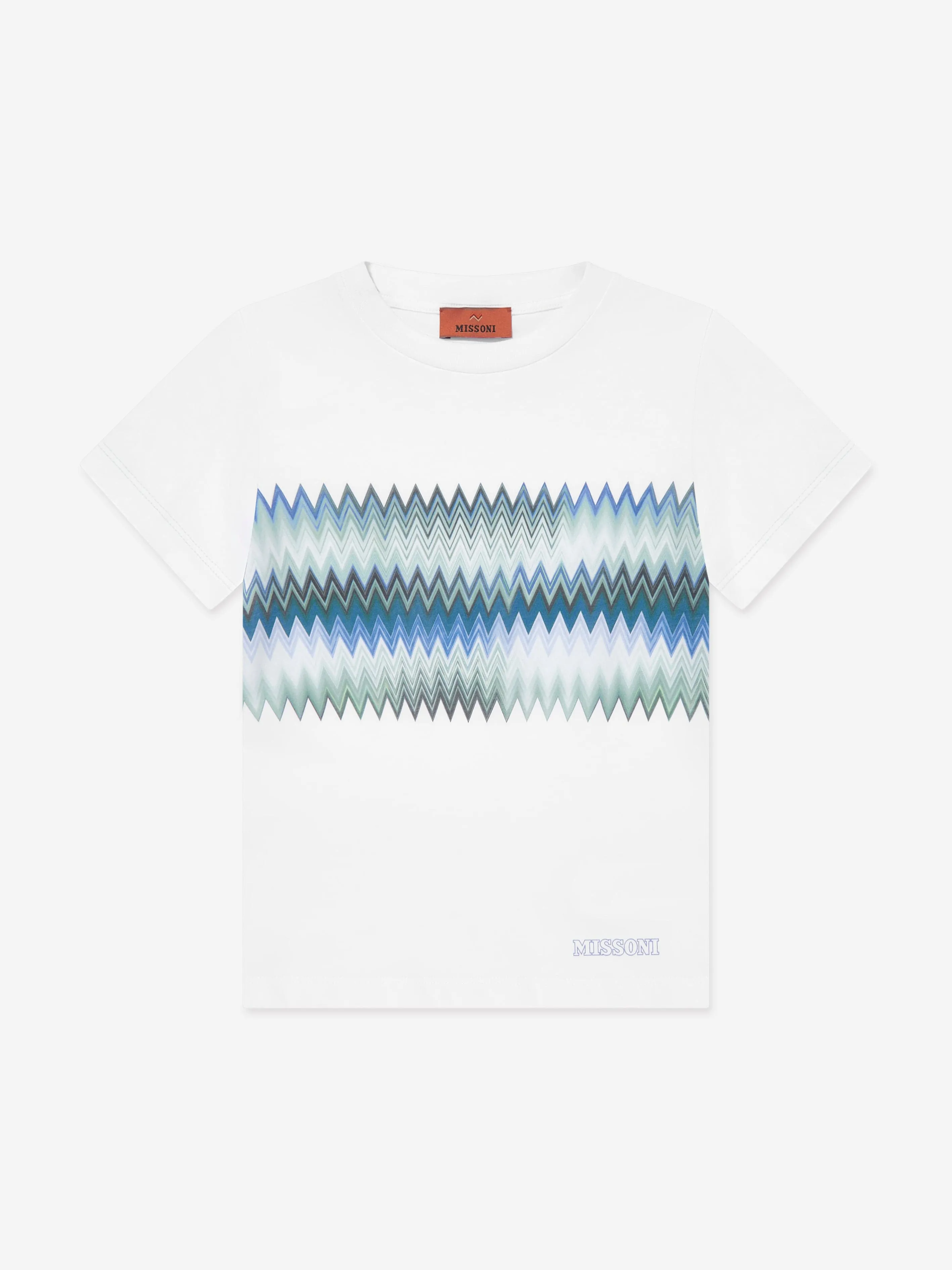 Boys Zigzag Print T-Shirt in White