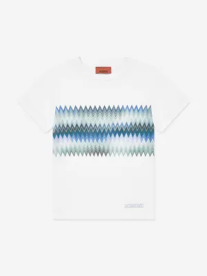 Boys Zigzag Print T-Shirt in White