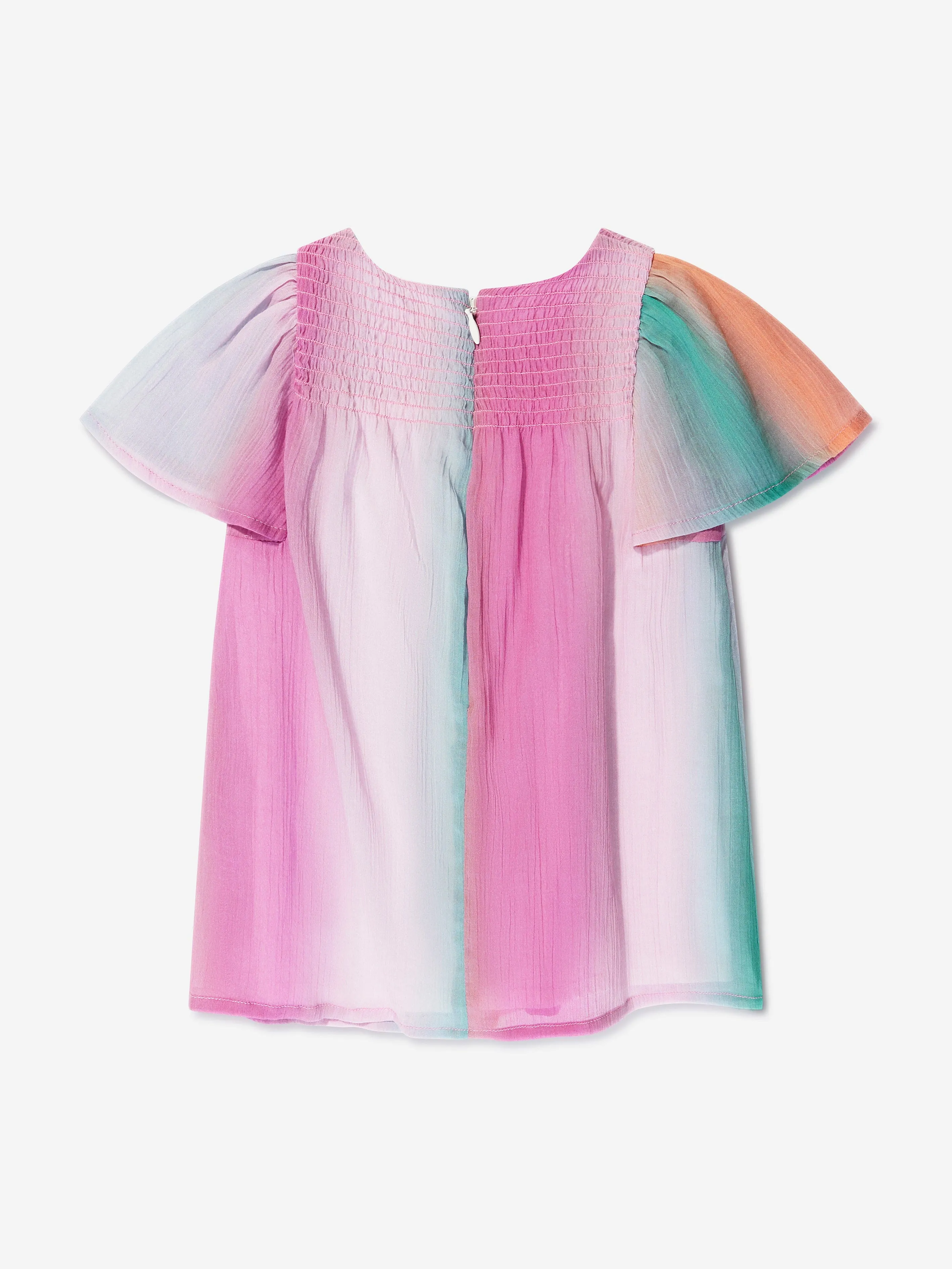 Chlo Baby Girls Crepe Rainbow Dress in Multicolour