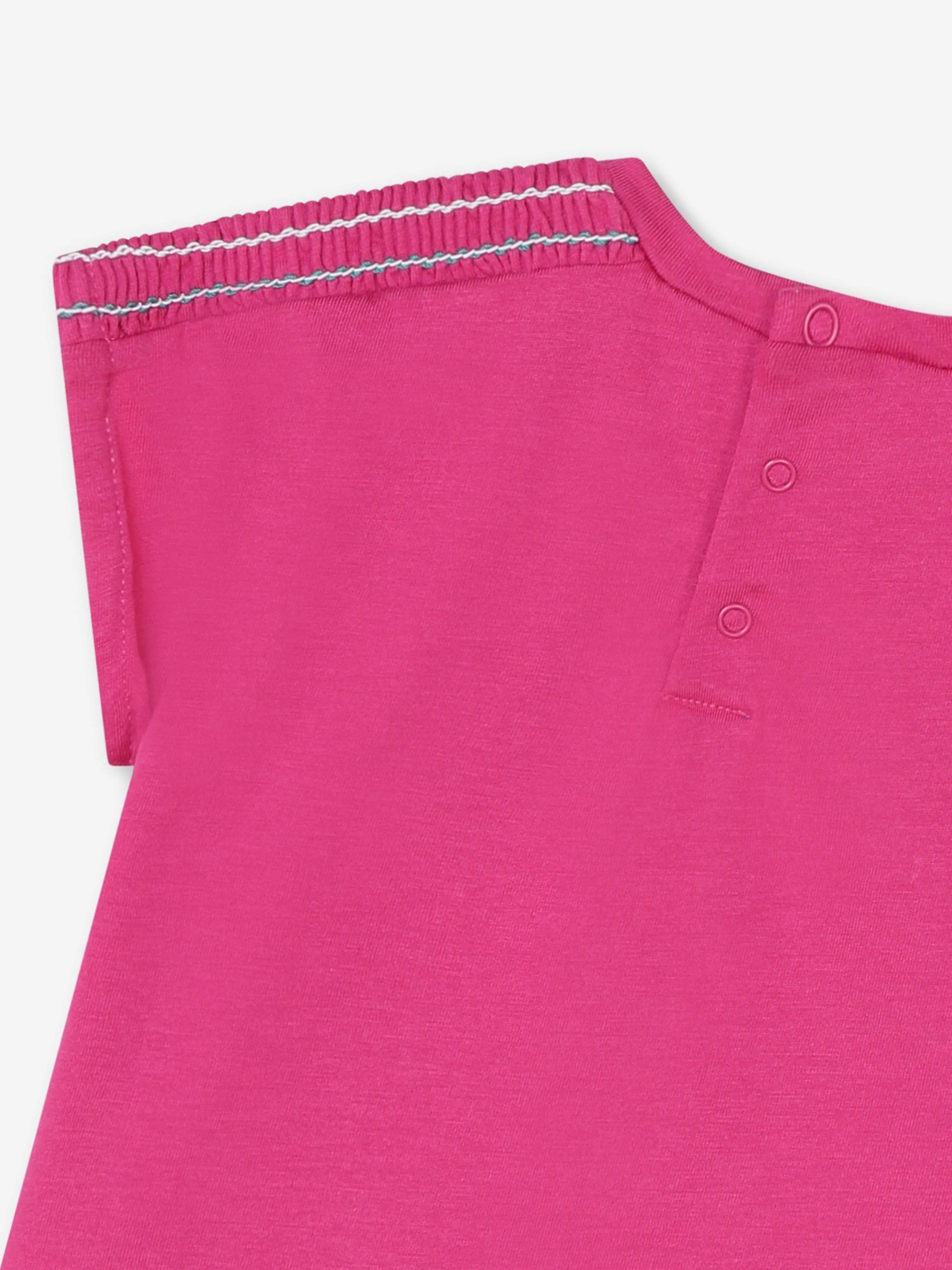Chlo Baby Girls Embroidered Logo T-Shirt in Pink