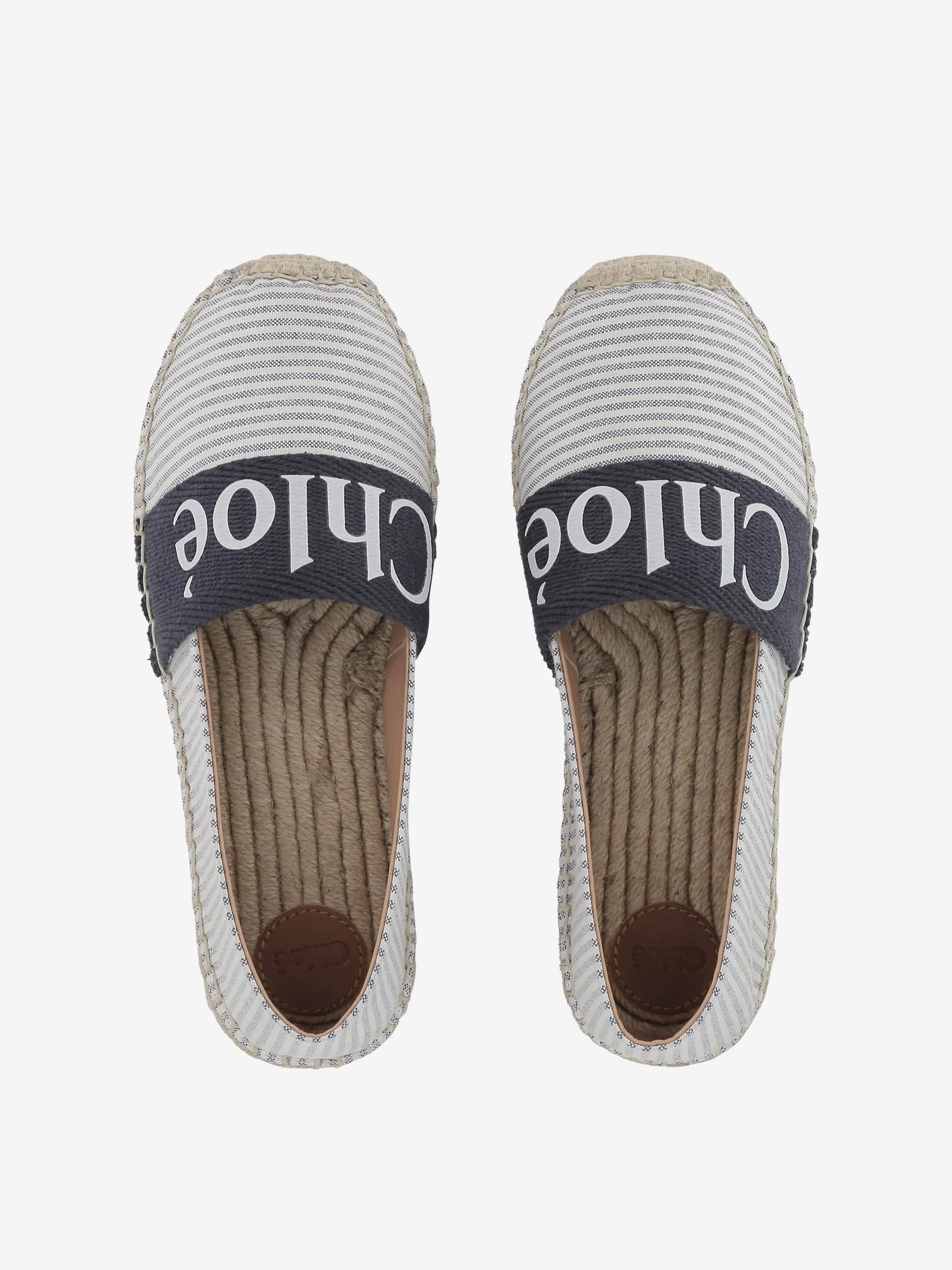 Chlo Girls Logo Espadrilles in Blue