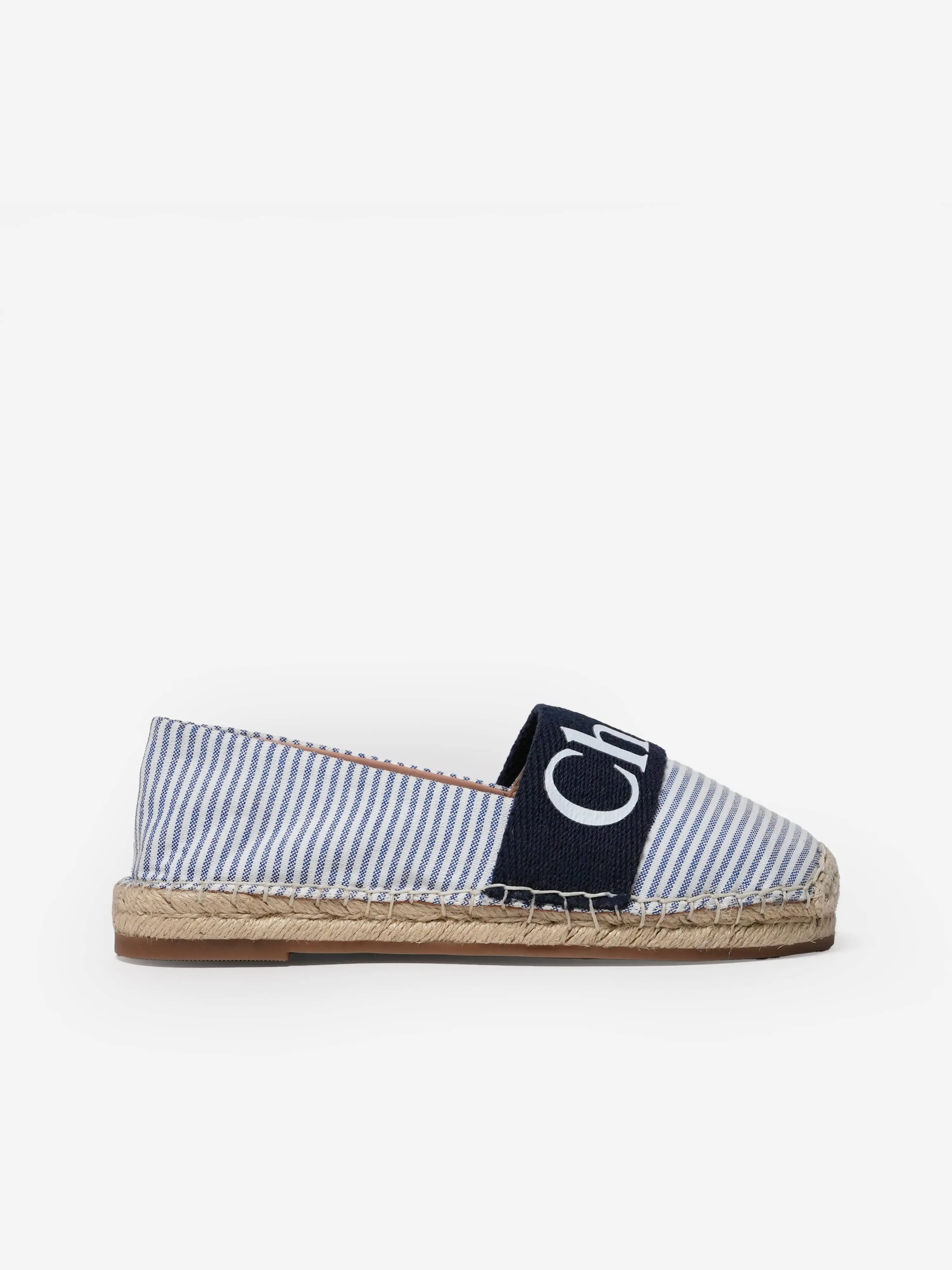 Chlo Girls Logo Espadrilles in Blue