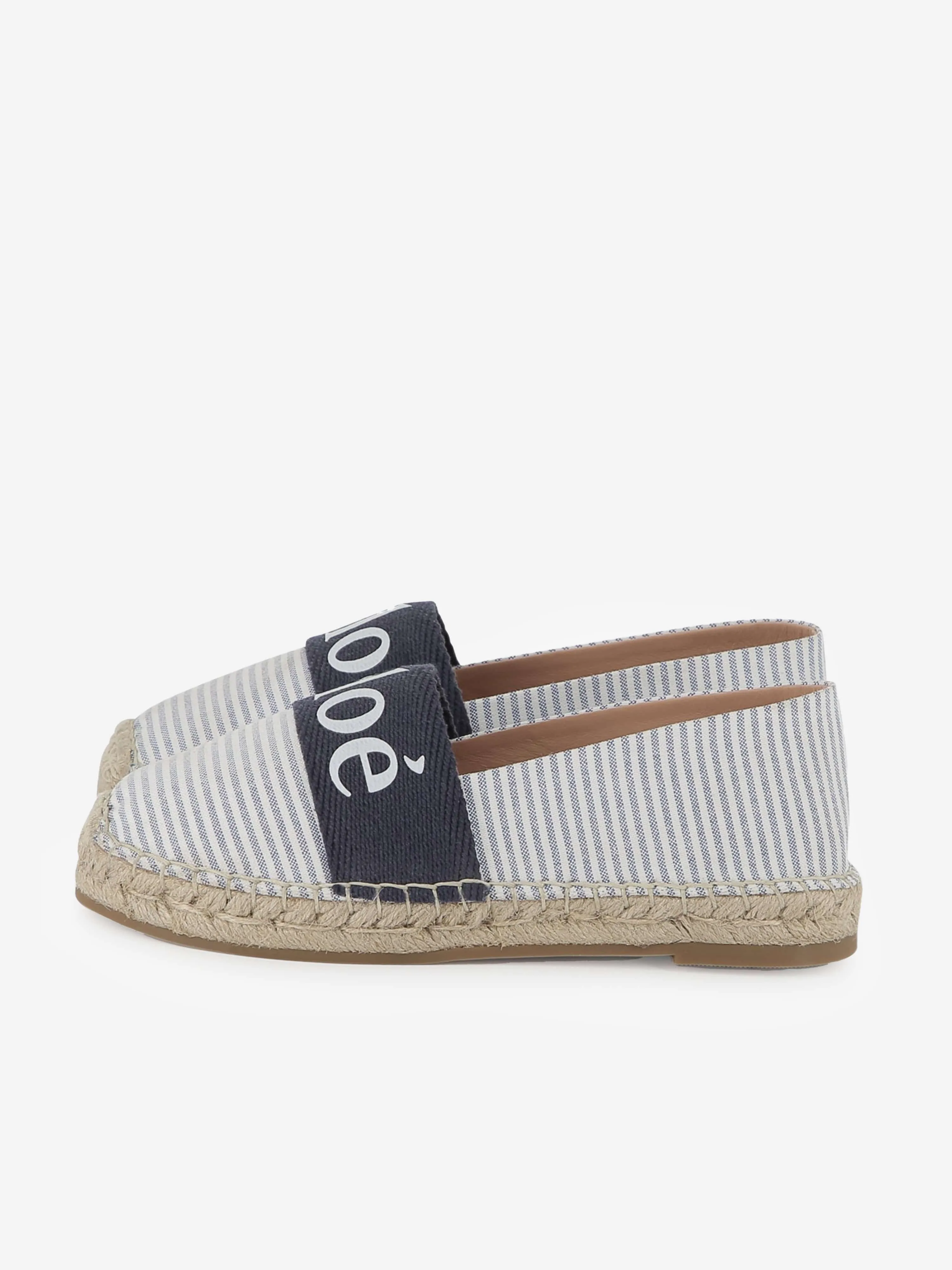 Chlo Girls Logo Espadrilles in Blue