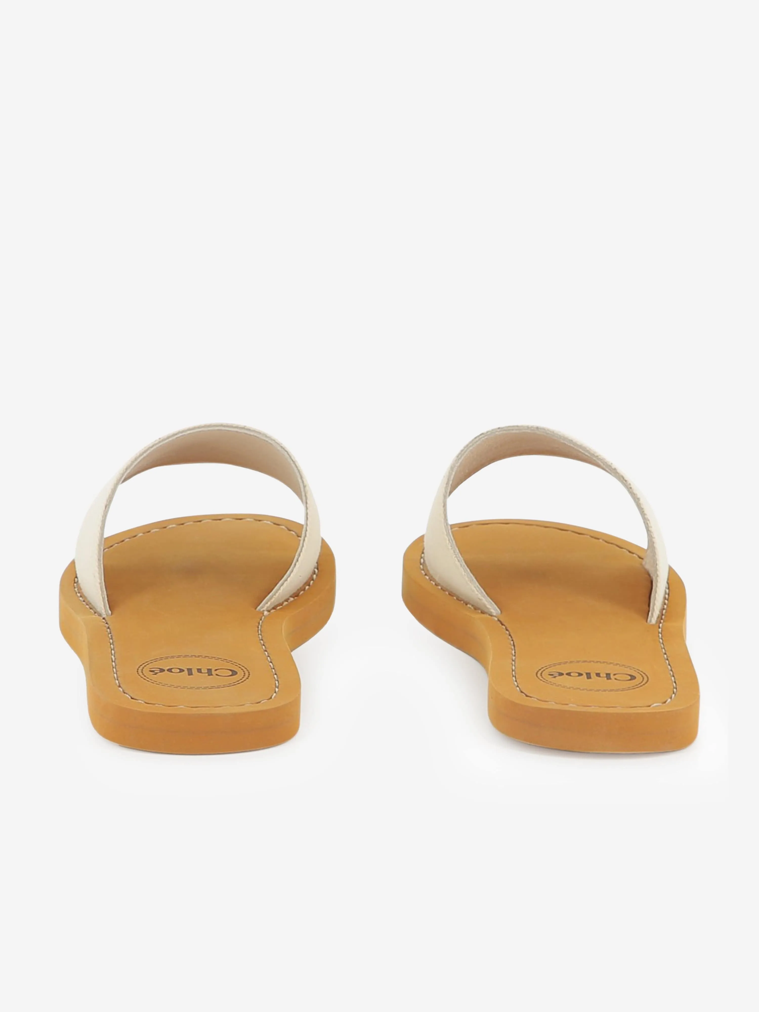 Chlo Girls Logo Sliders in Ivory