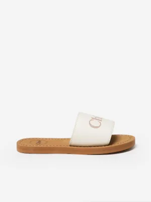 Chlo Girls Logo Sliders in Ivory