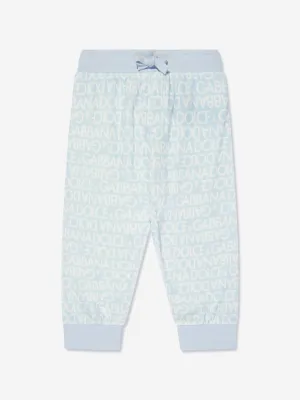 Dolce & Gabbana Baby Boys Logo Joggers in Blue