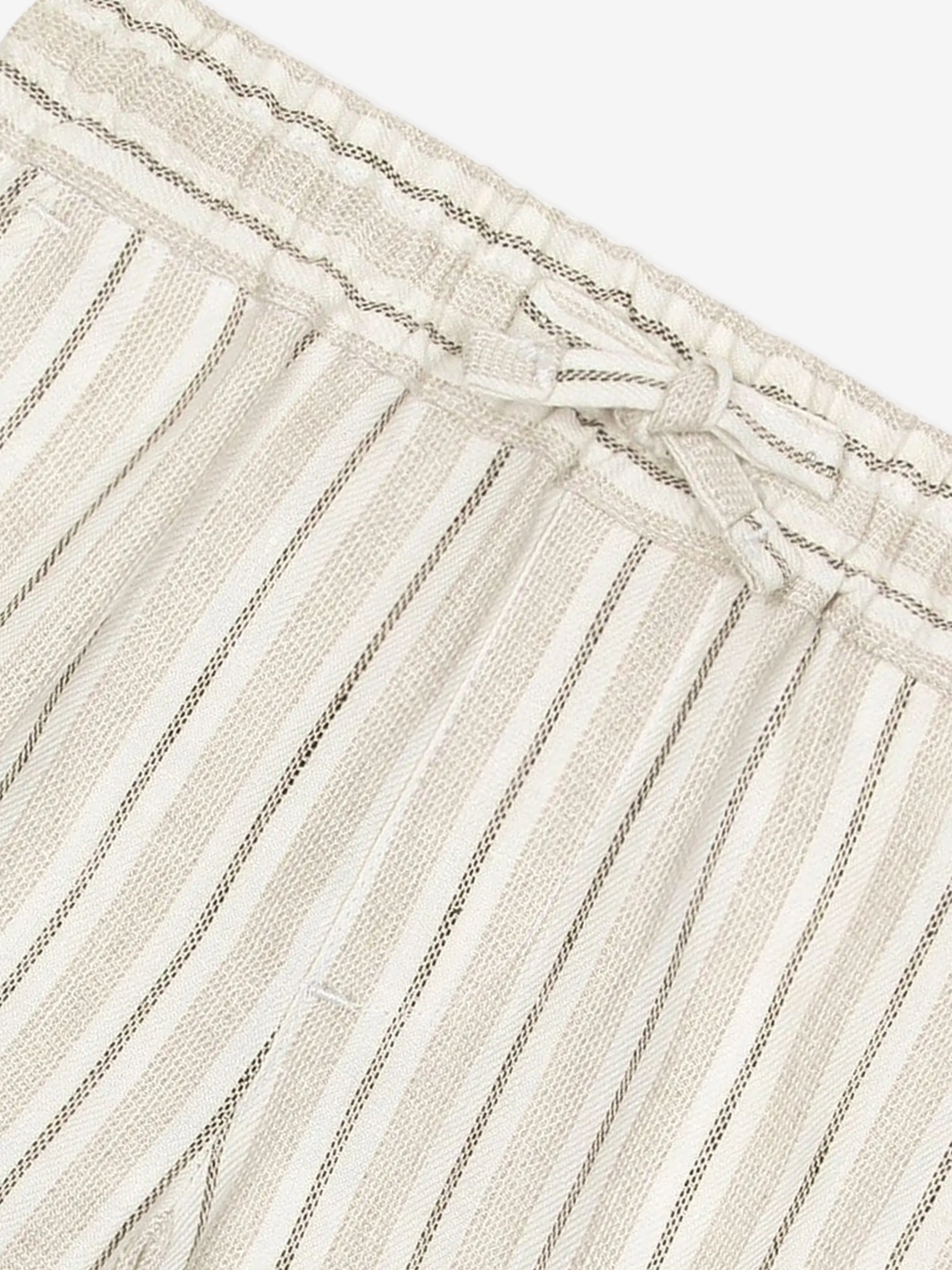 Dolce & Gabbana Baby Boys Striped Linen Shorts in Ivory
