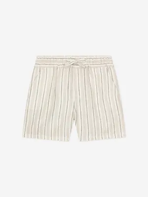 Dolce & Gabbana Baby Boys Striped Linen Shorts in Ivory