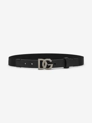Dolce & Gabbana Boys Elasticated Logo Belt in Black