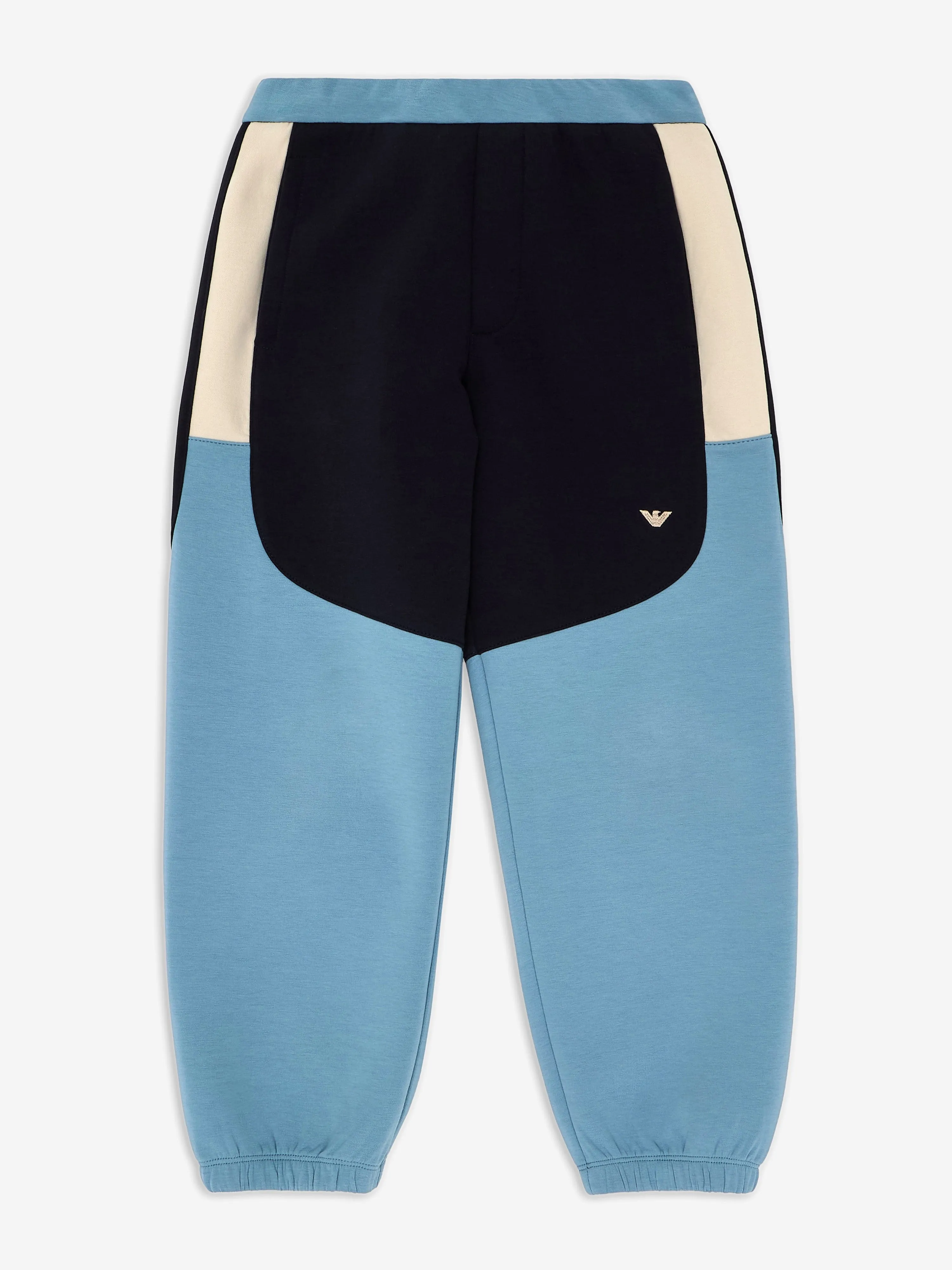 Emporio Armani Boys Colourblock Joggers in Blue