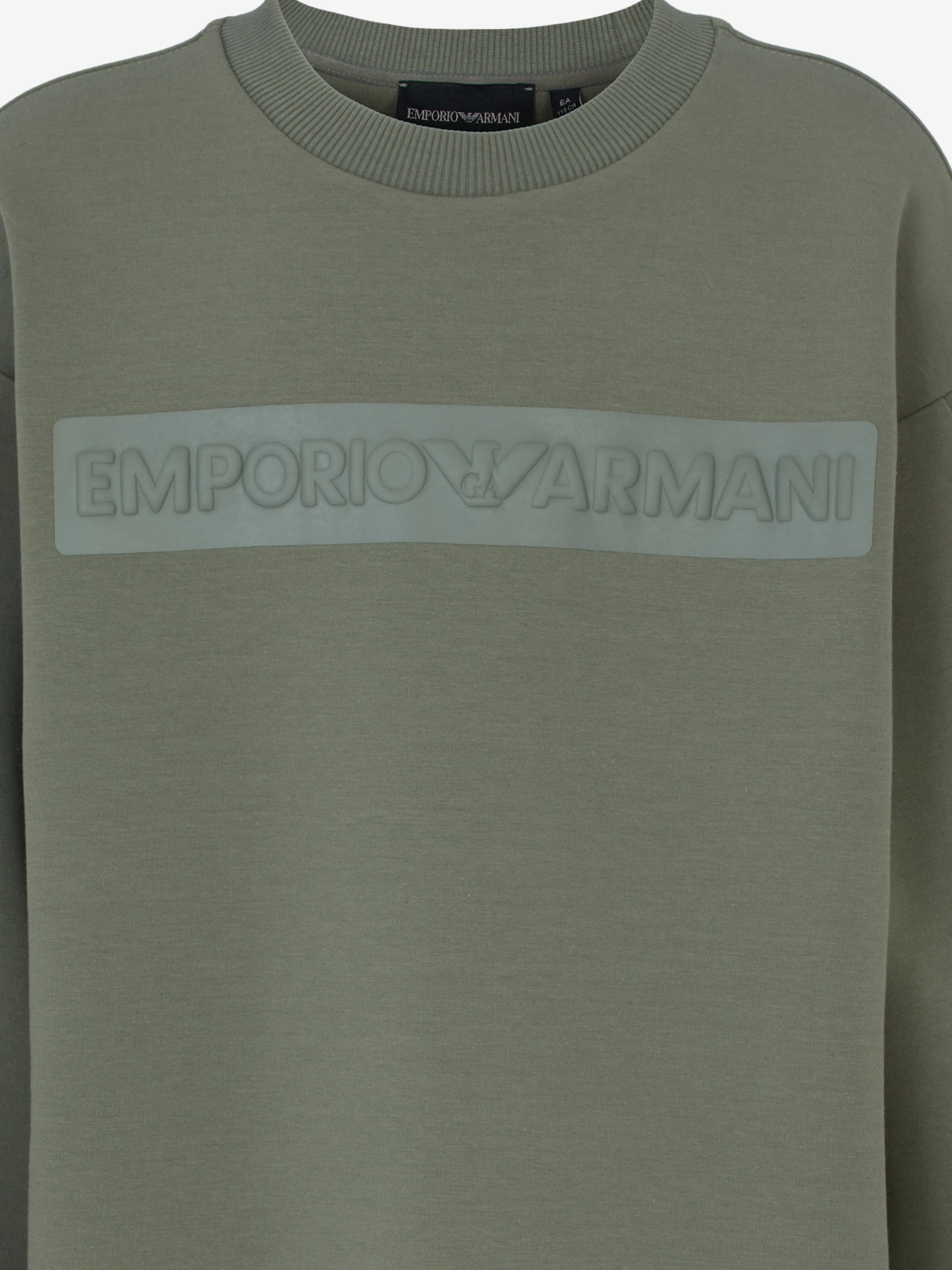 Emporio Armani Boys Logo Sweatshirt in Green