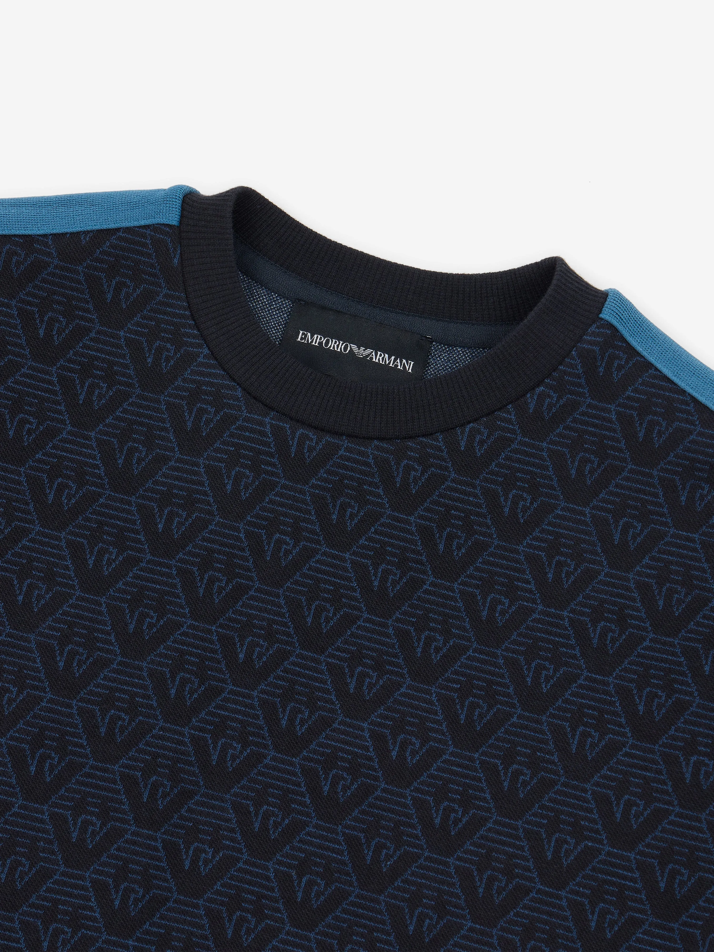 Emporio Armani Boys Logo T-Shirt in Navy