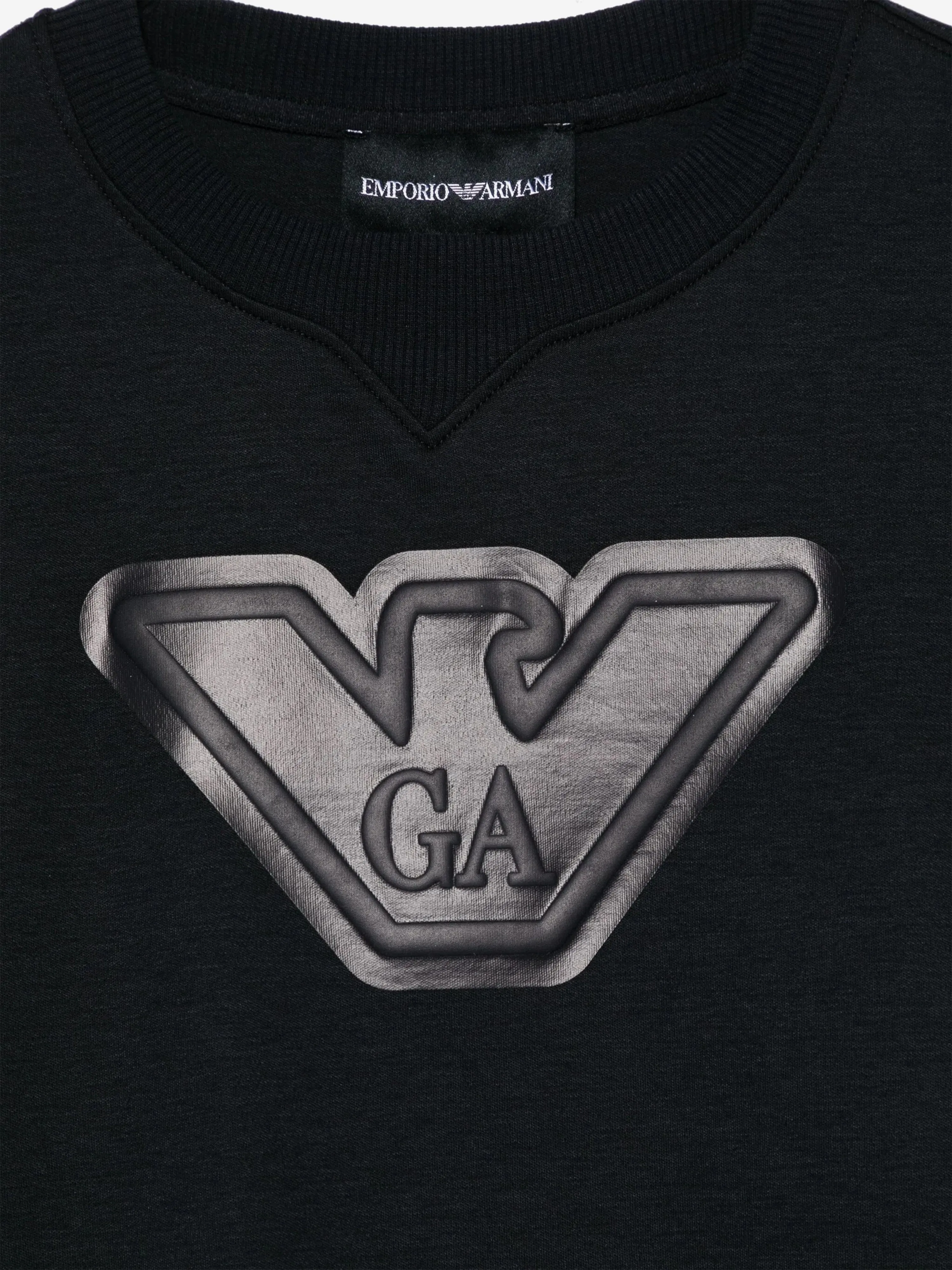 Emporio Armani Boys Logo T-Shirt in Navy