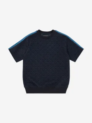 Emporio Armani Boys Logo T-Shirt in Navy
