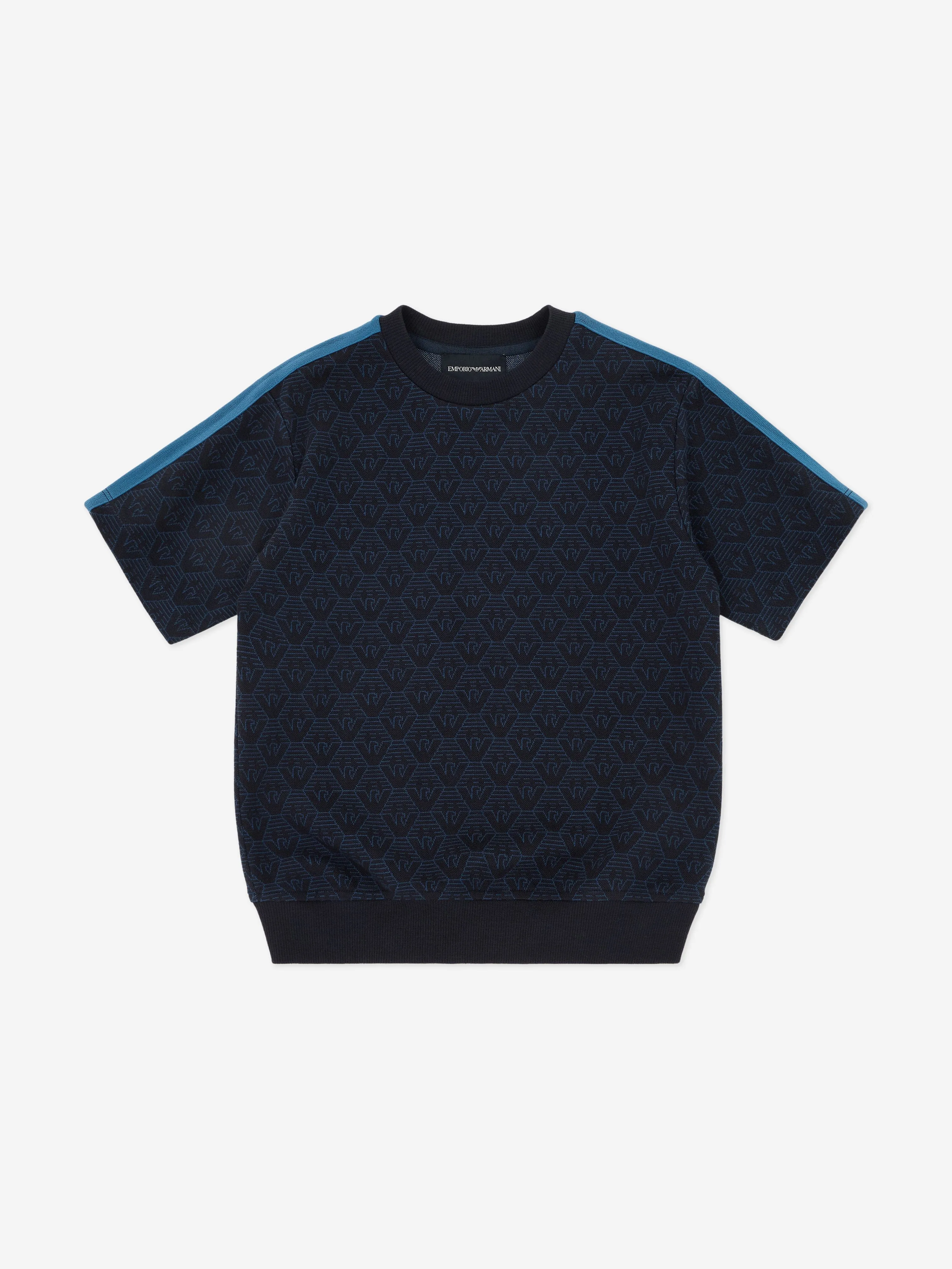 Emporio Armani Boys Logo T-Shirt in Navy