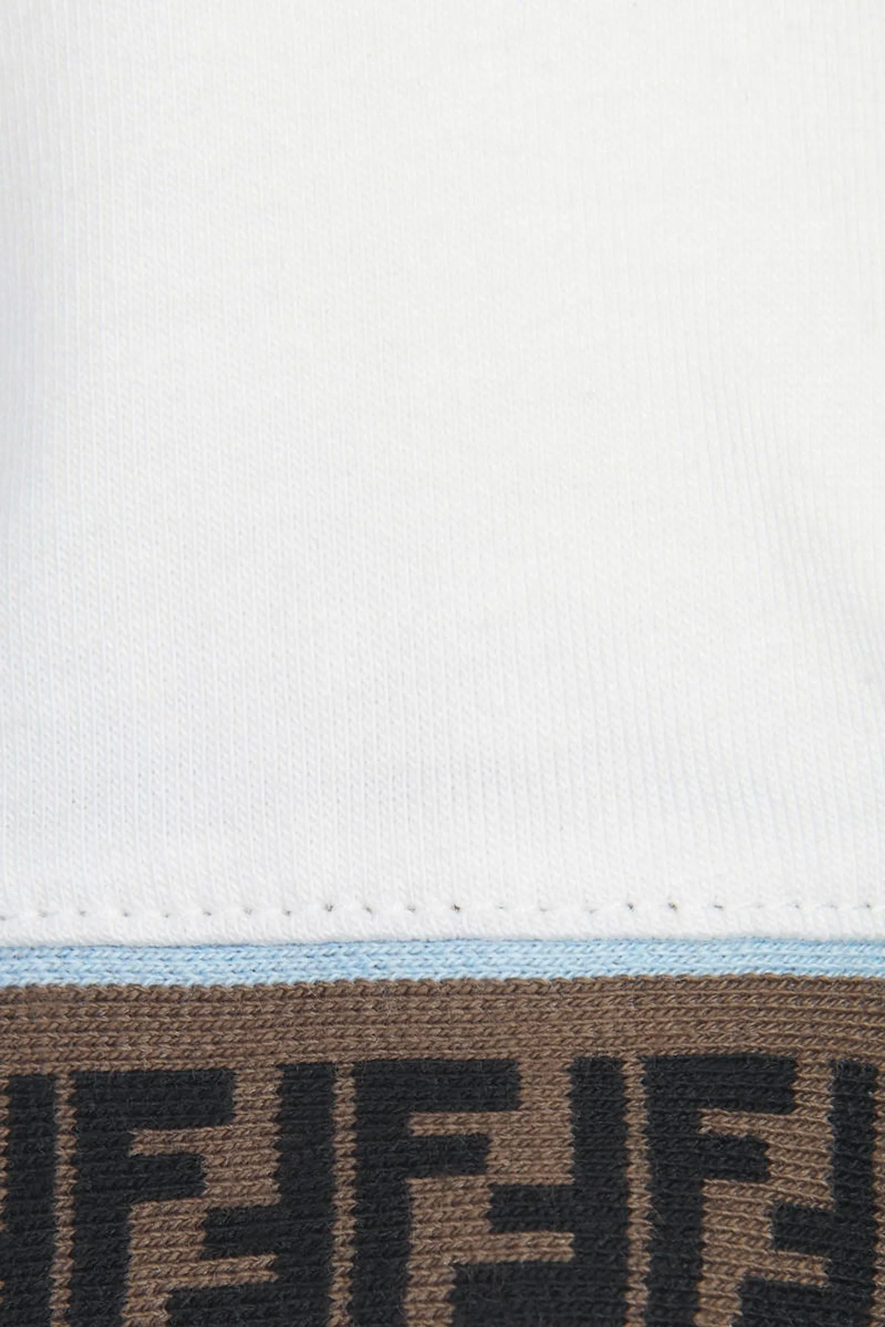 Fendi Baby Boys FF Logo Trim T-Shirt in White