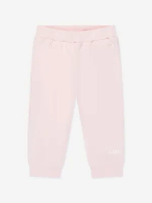 Fendi Baby Girls Logo Joggers in Pink