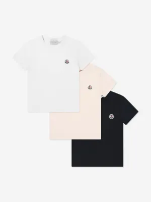 Girls 3 Pack T-Shirt Set in Multicolour