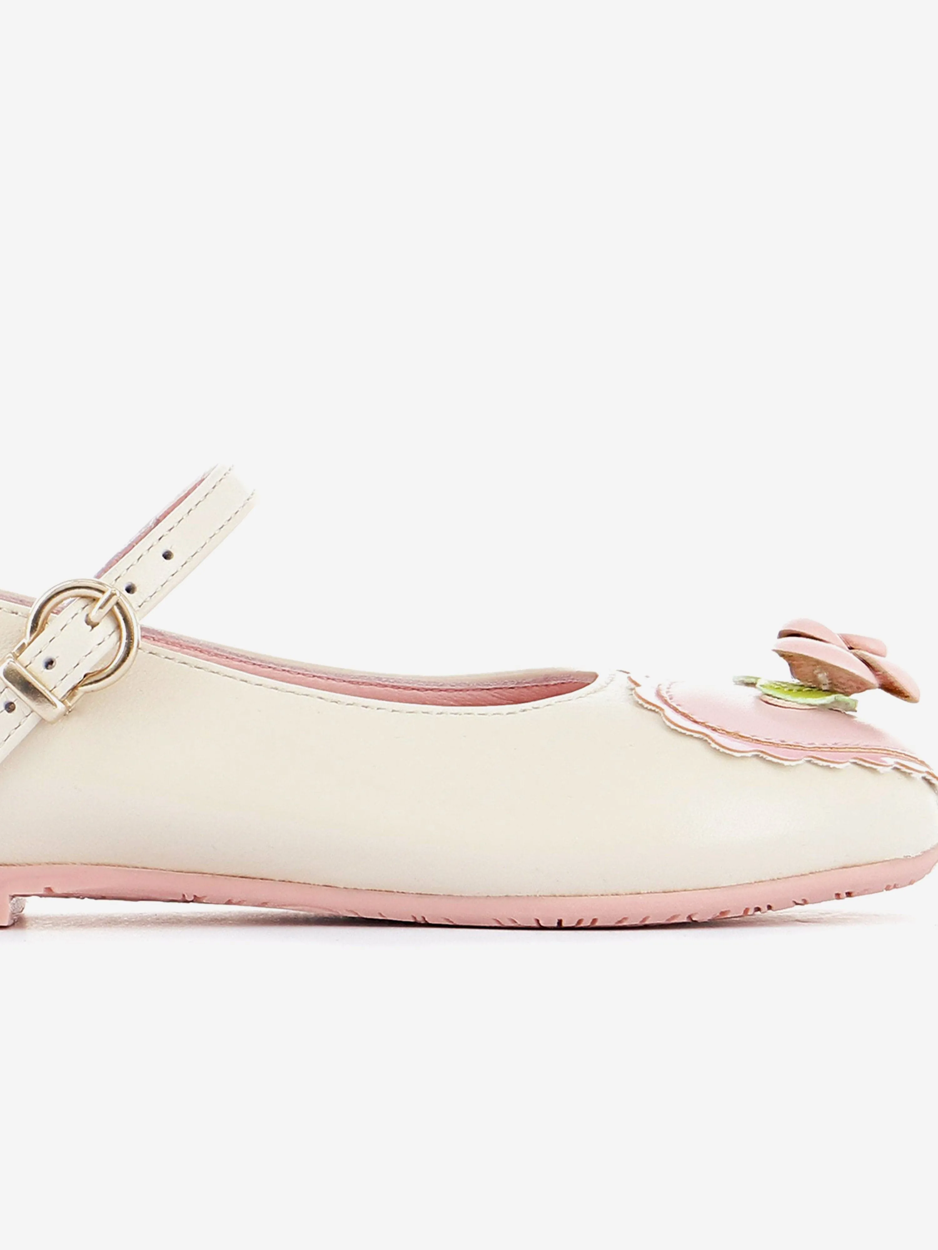 Girls Amora Flat in Ivory