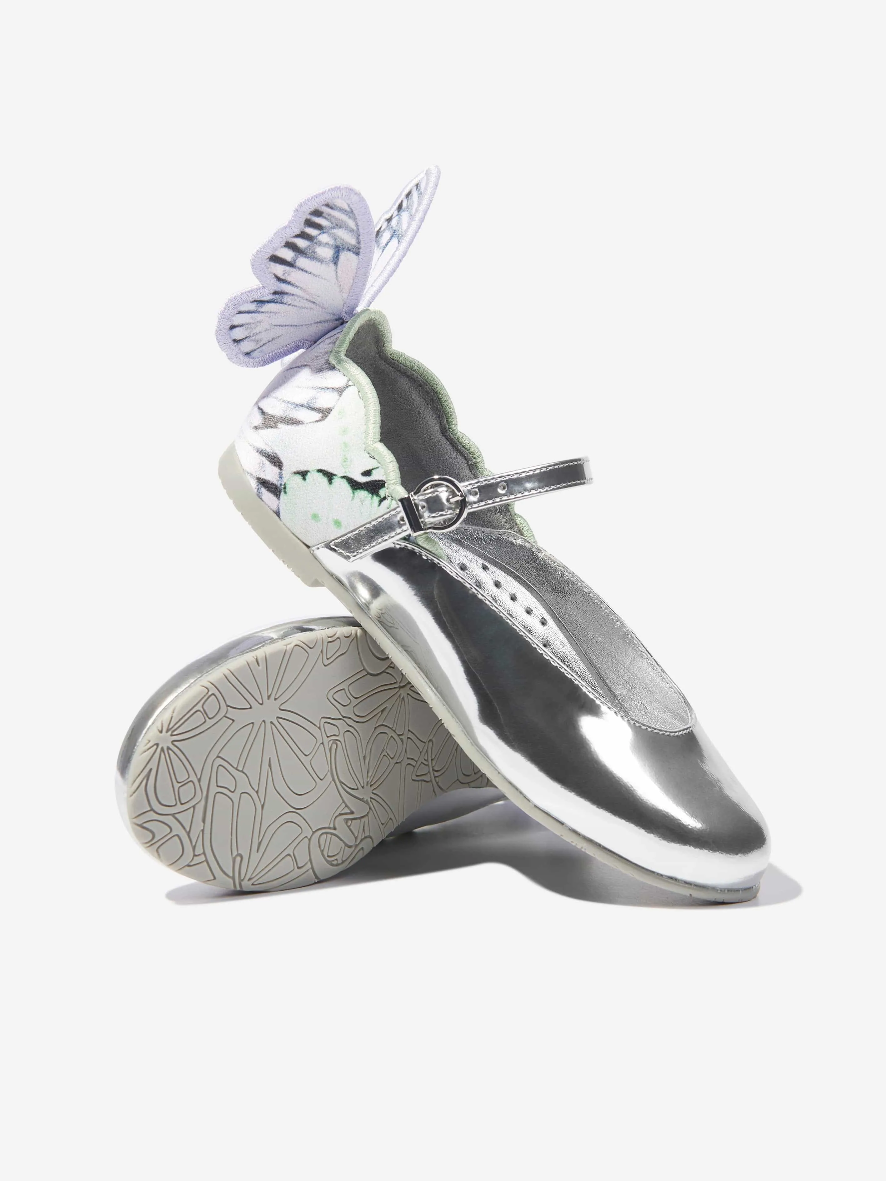 Girls Chiara Flat in Silver