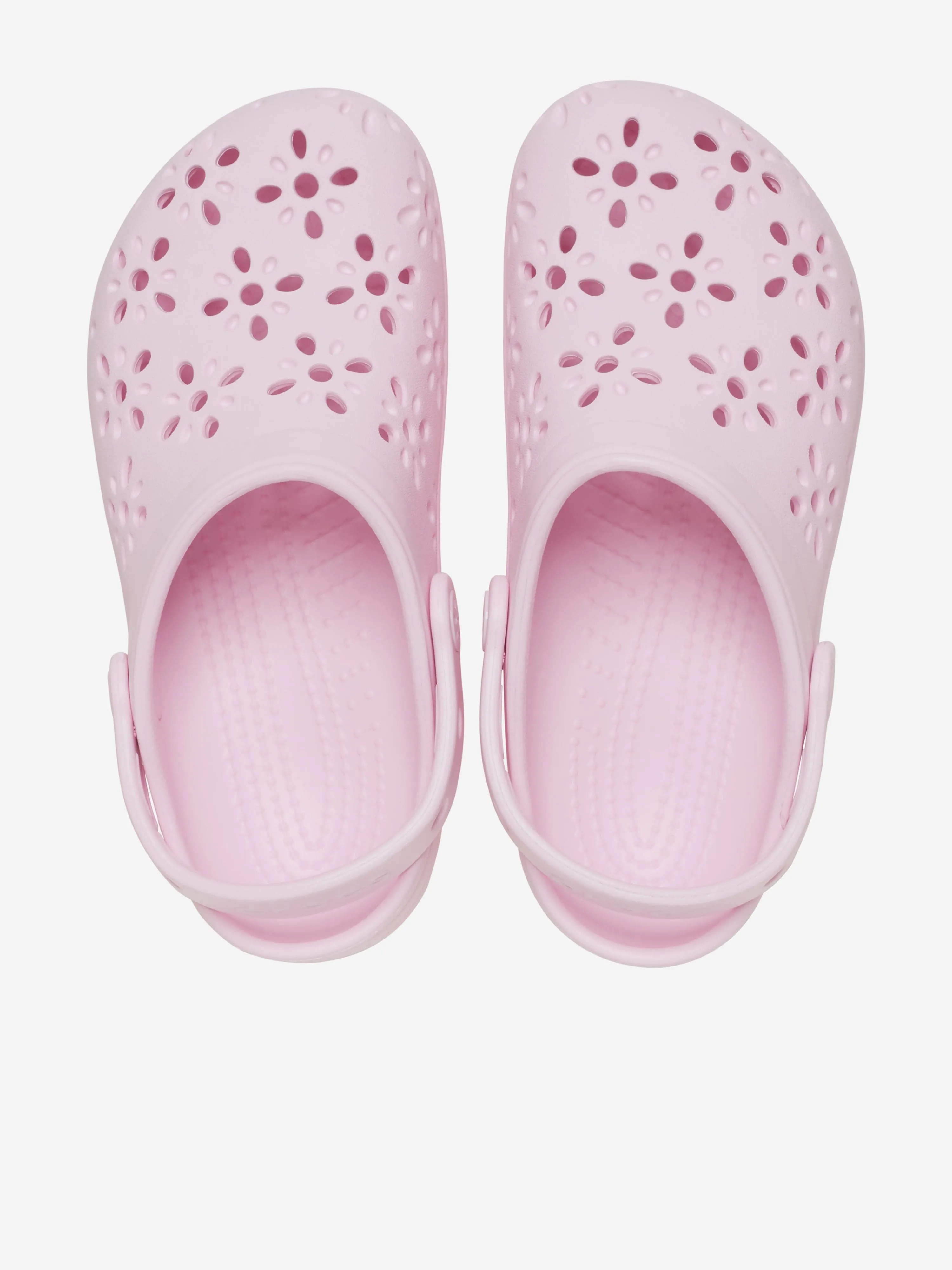 Girls Classic Floral Cut Out Clog in Pink
