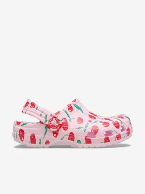 Girls Classic Fresh Fruits Clog in Pink