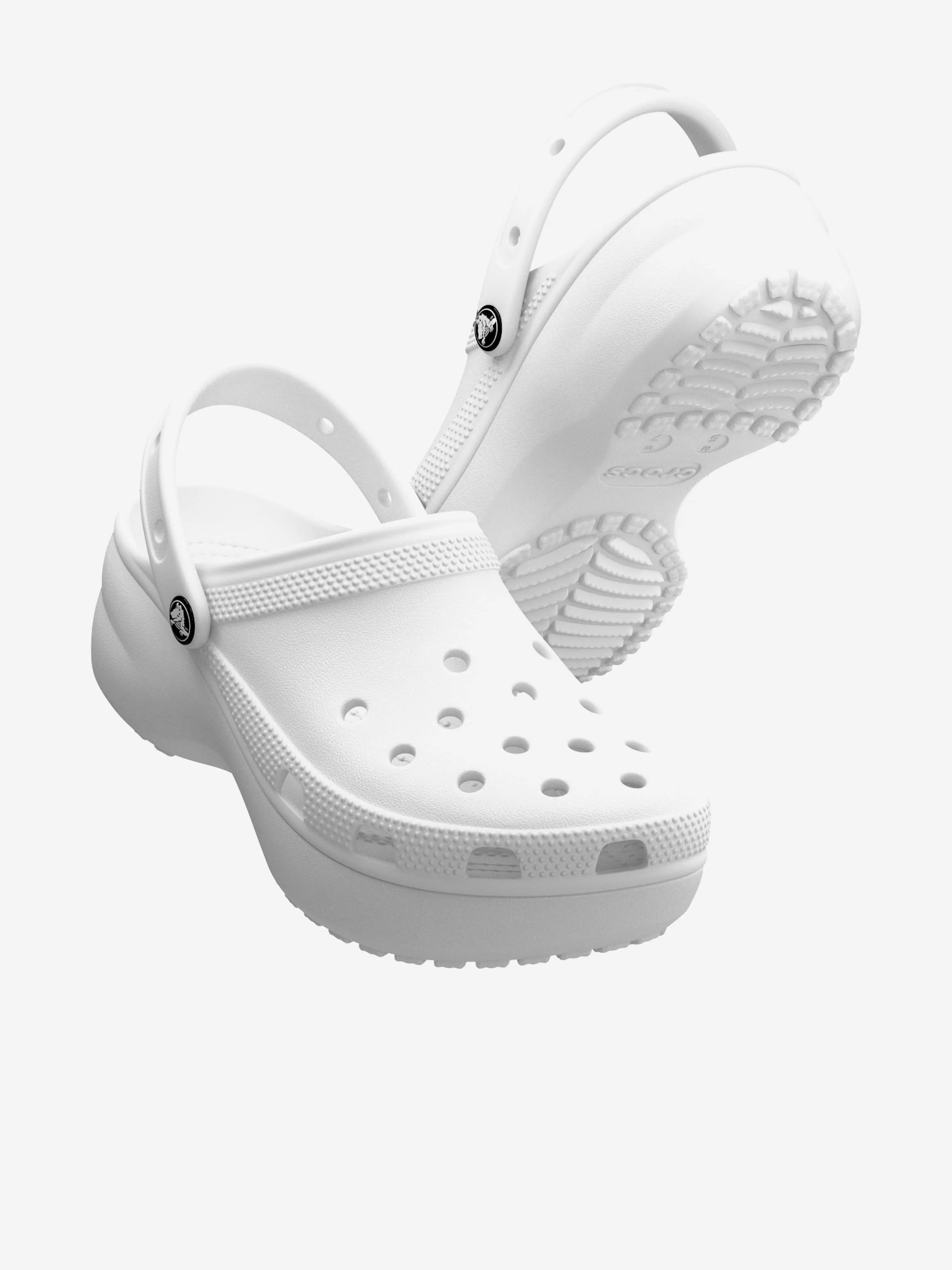 Girls Classic Platform Clog in White
