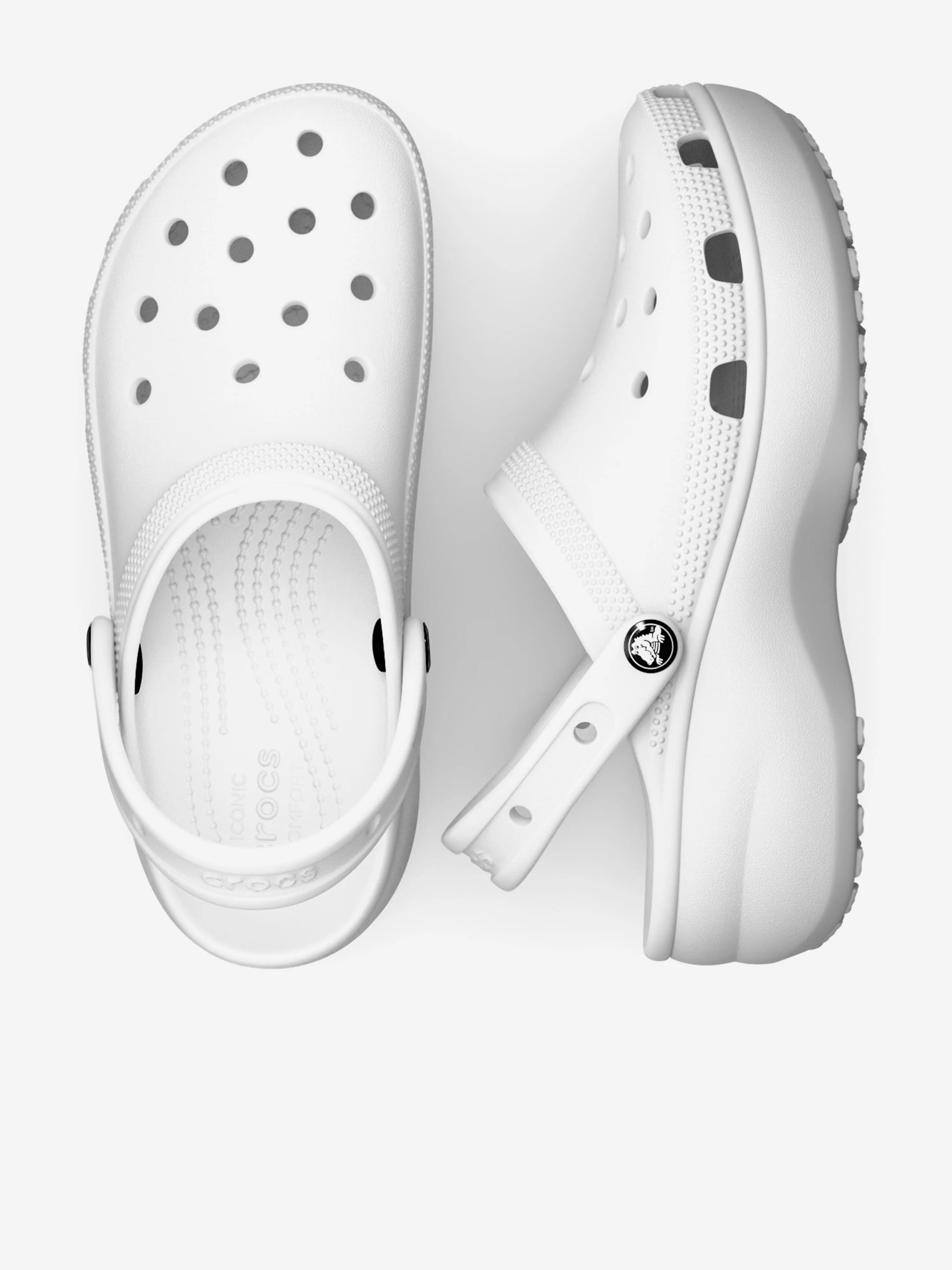 Girls Classic Platform Clog in White