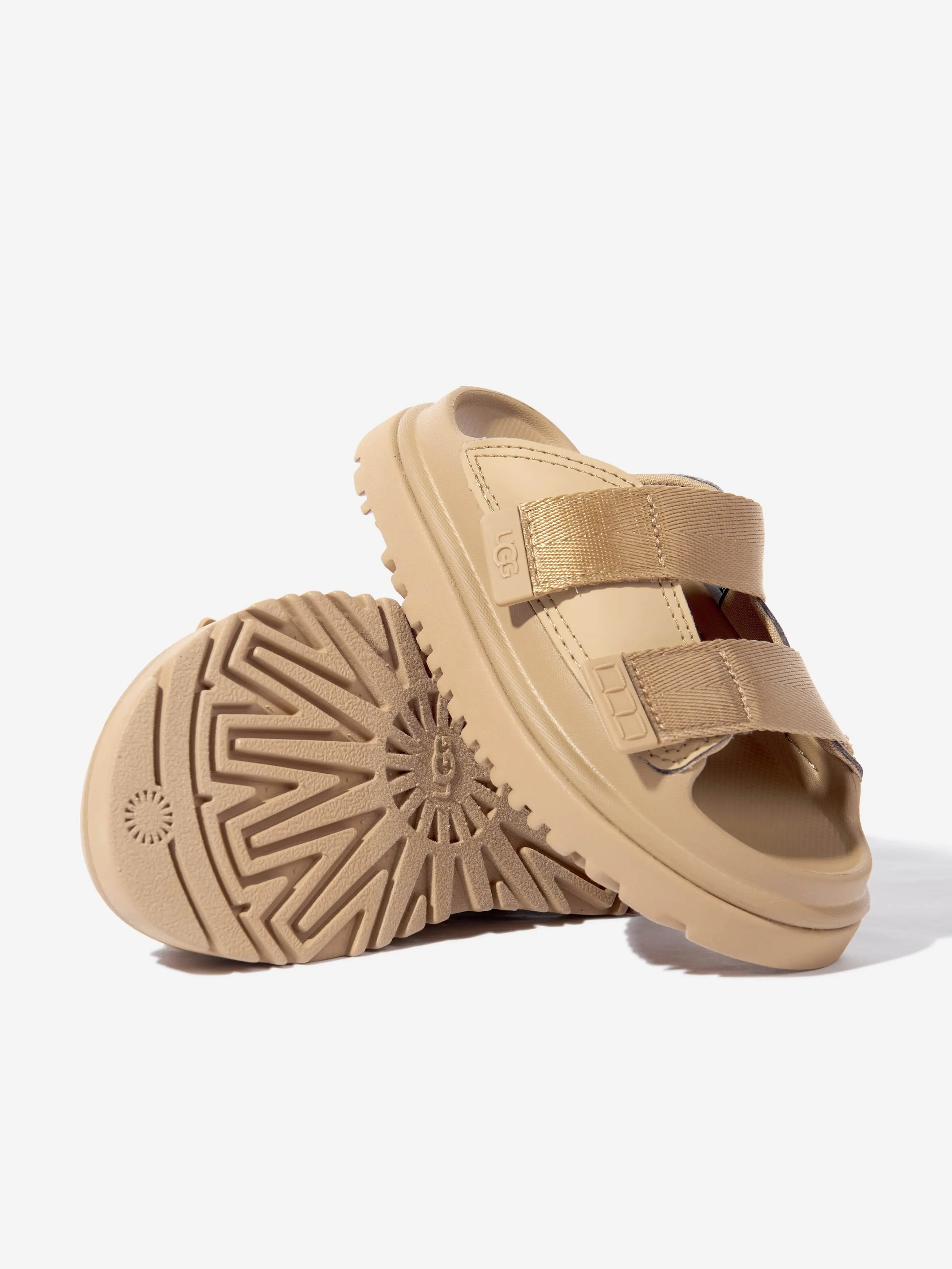 Girls GoldenGlow Slide in Brown