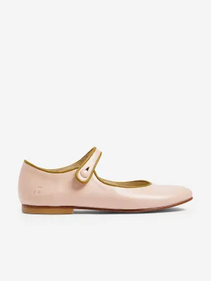 Girls Leather Ella Ballerinas in Pink