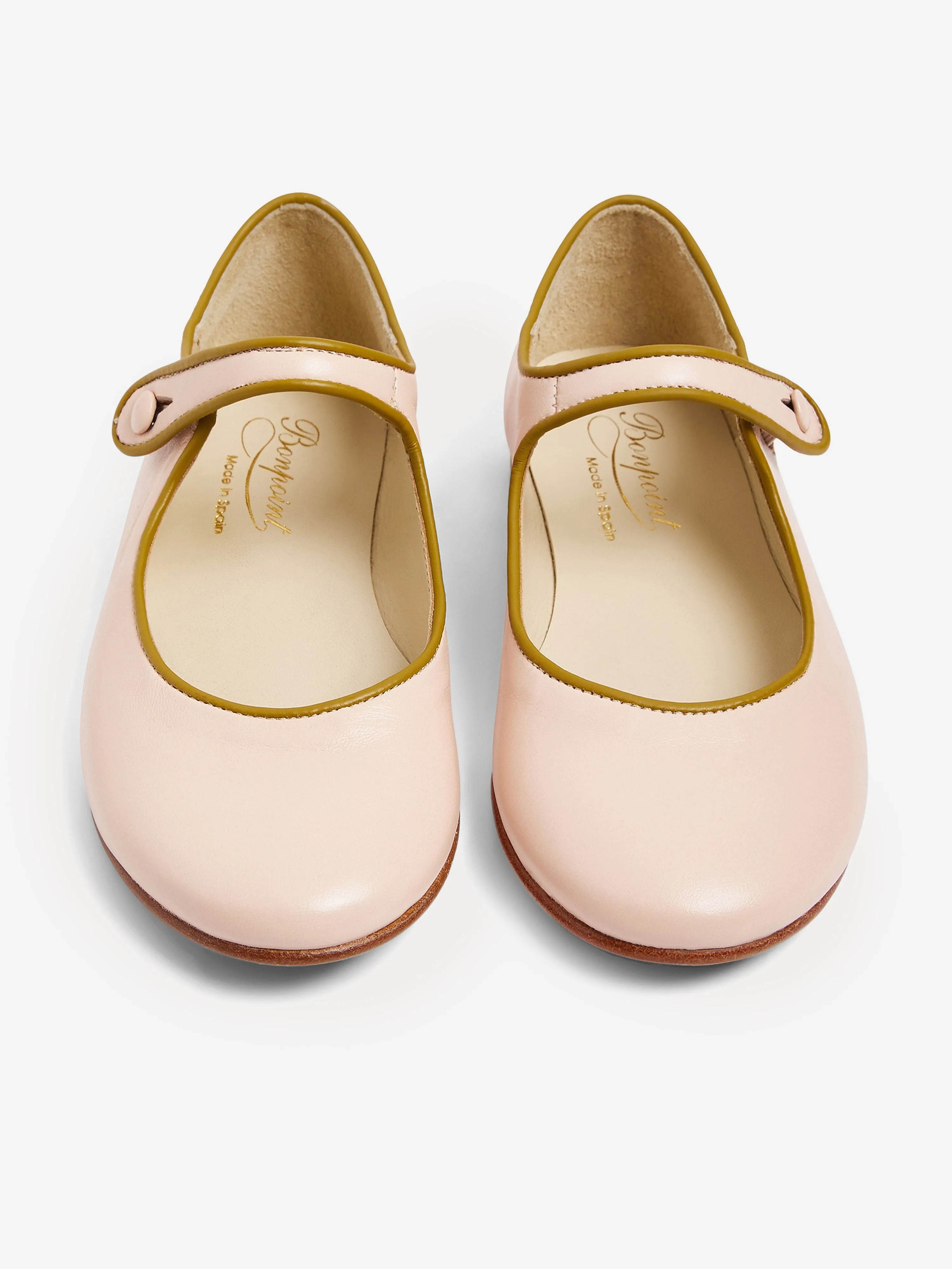 Girls Leather Ella Ballerinas in Pink