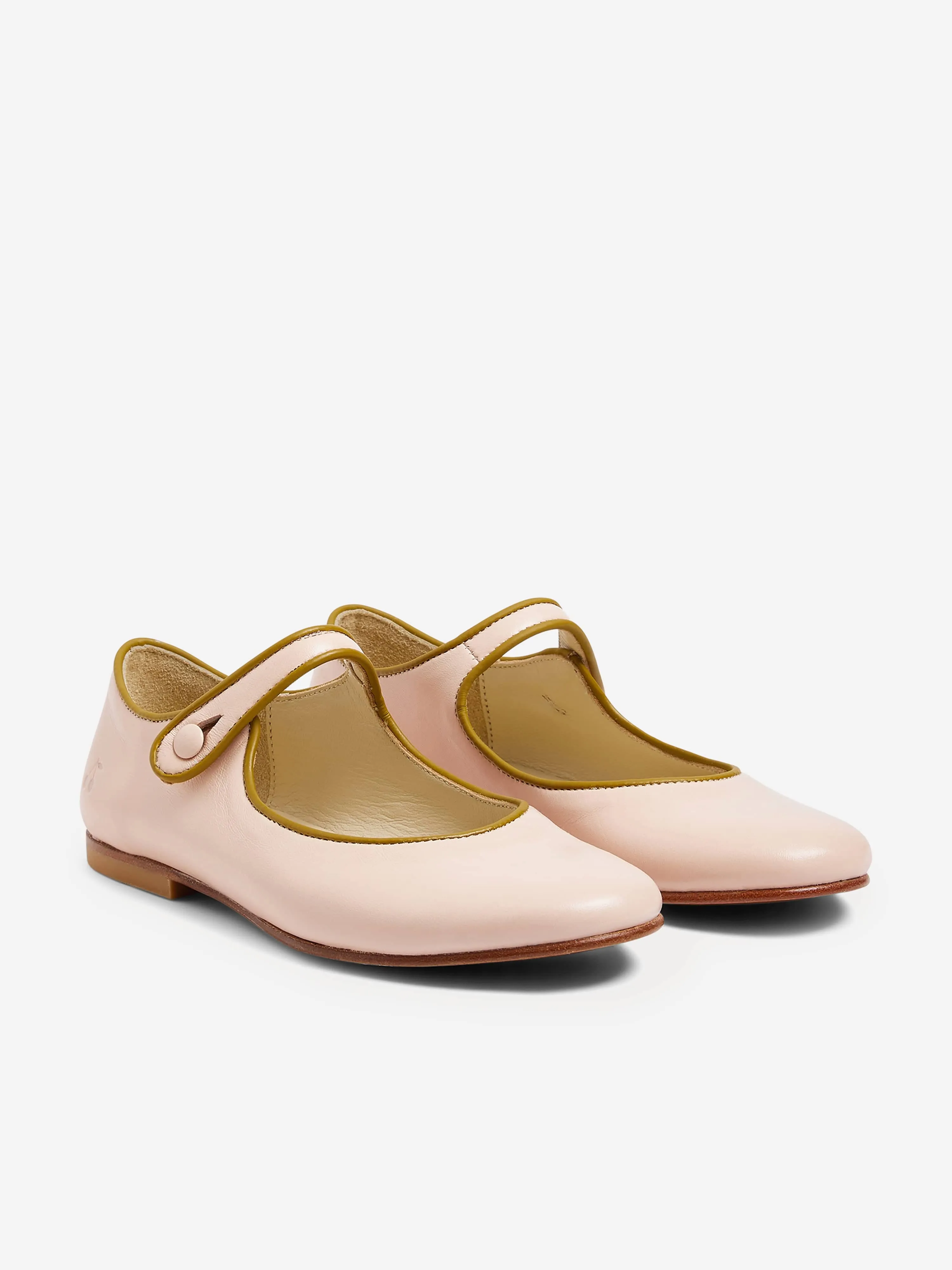 Girls Leather Ella Ballerinas in Pink