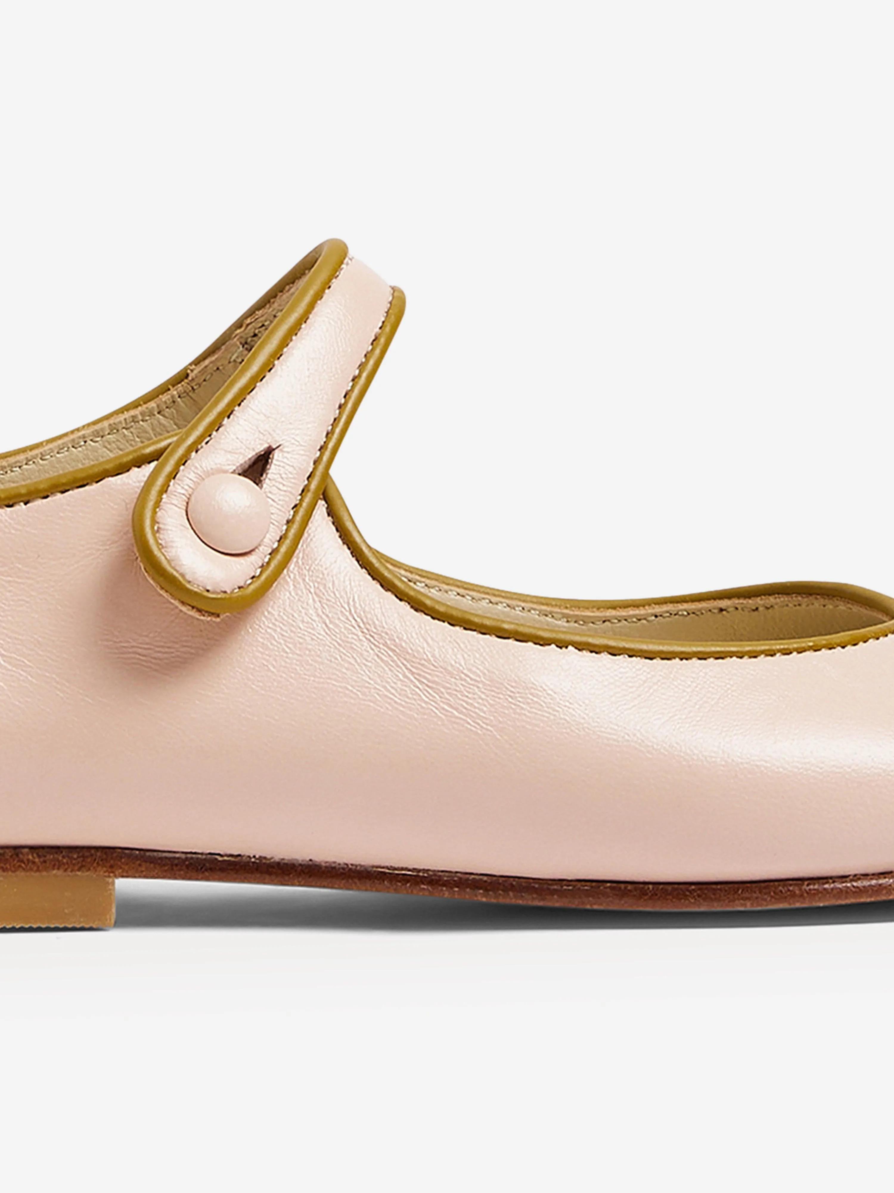 Girls Leather Ella Ballerinas in Pink