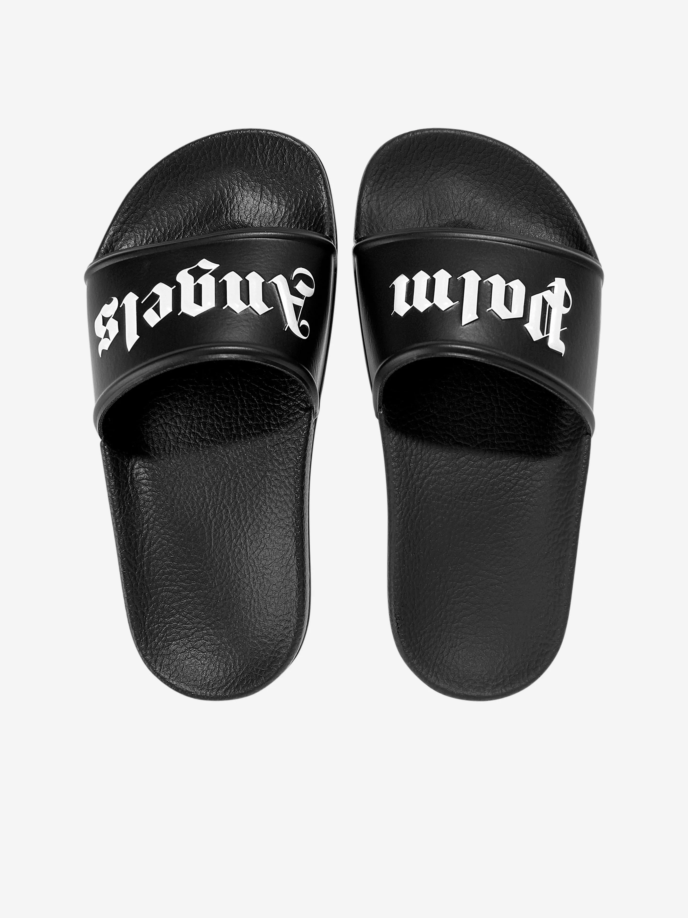 Girls Logo Pool Sliders in Black