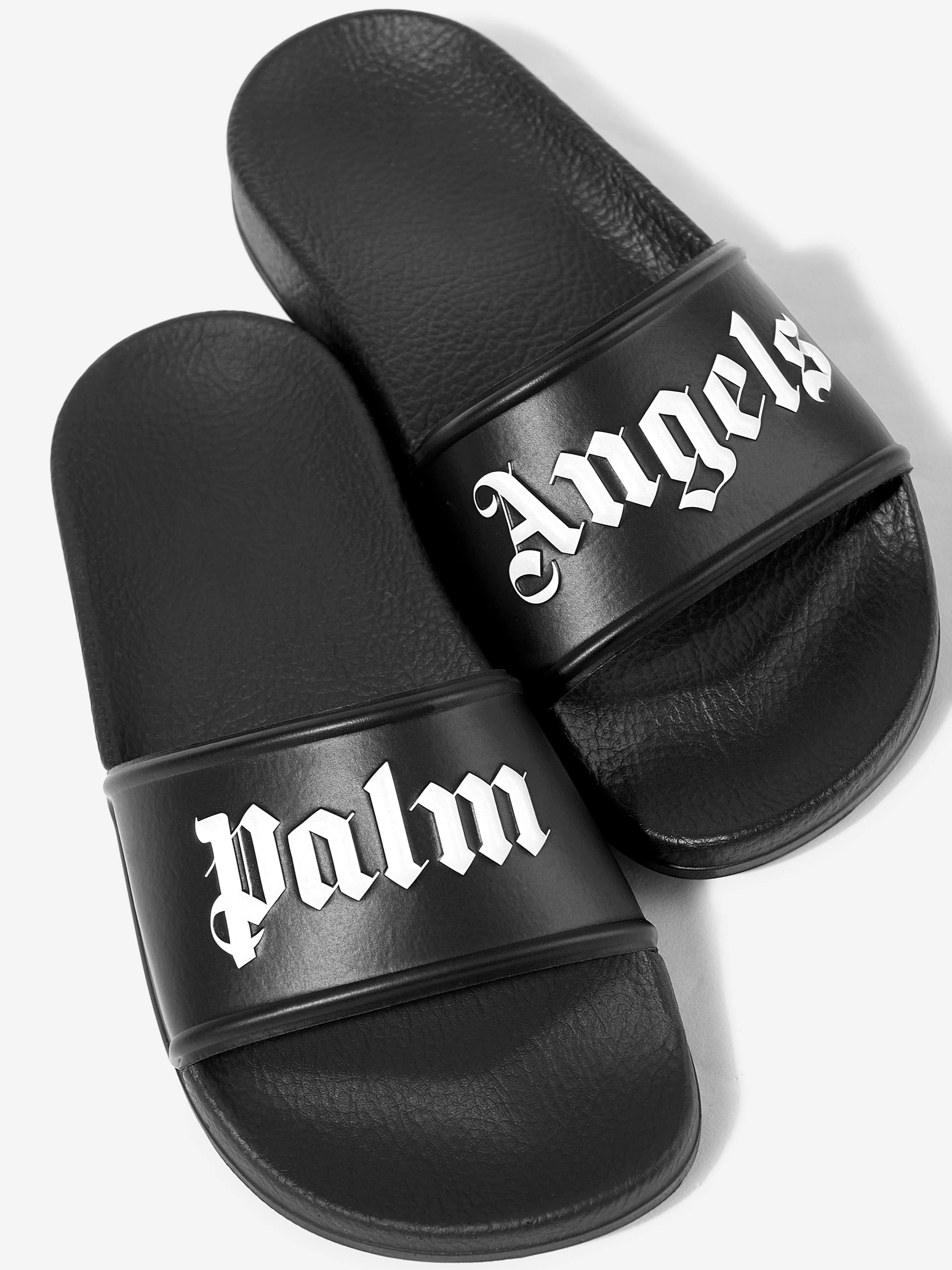 Girls Logo Pool Sliders in Black
