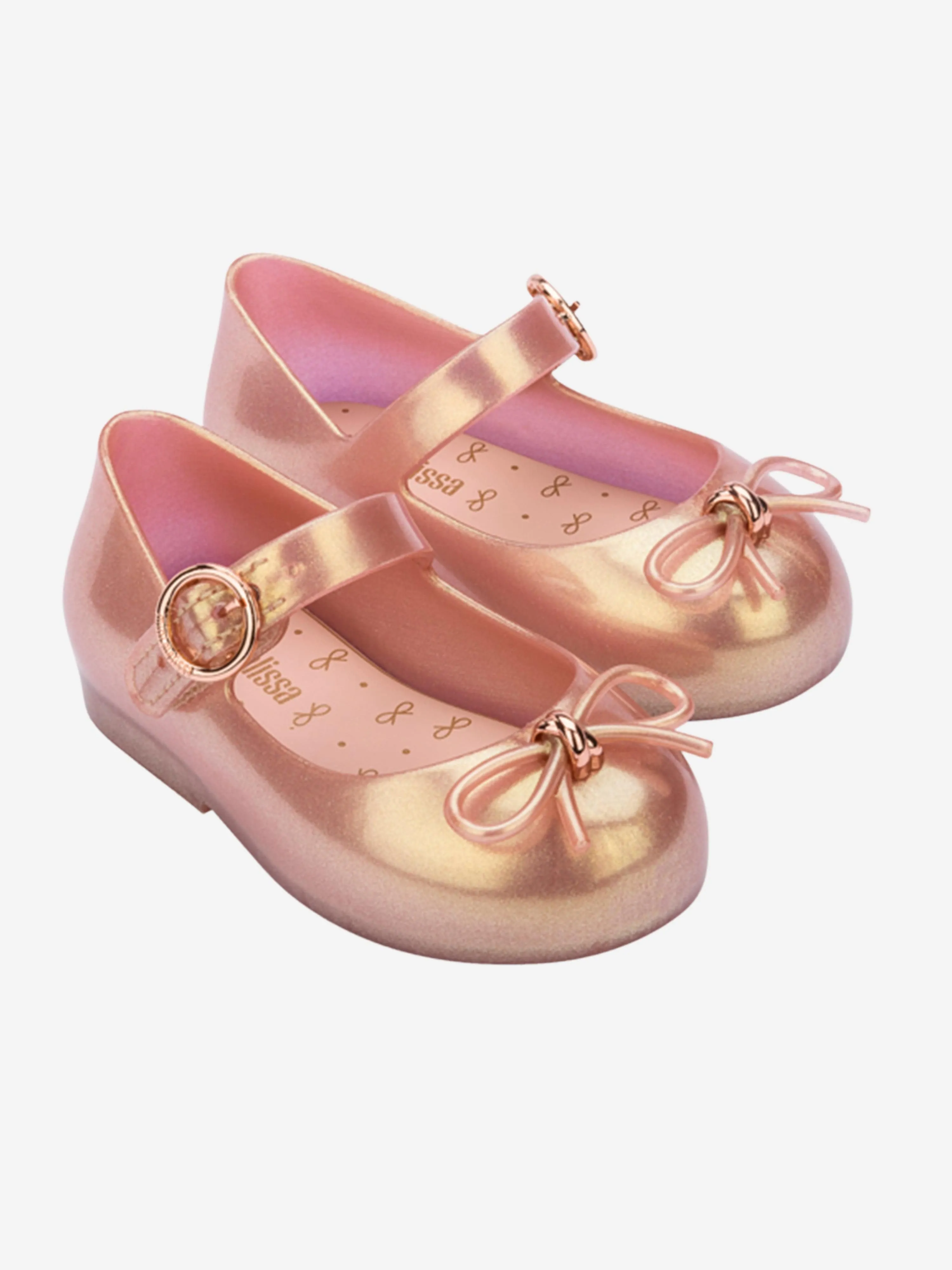 Girls Sweet Love Ballerinas in Gold