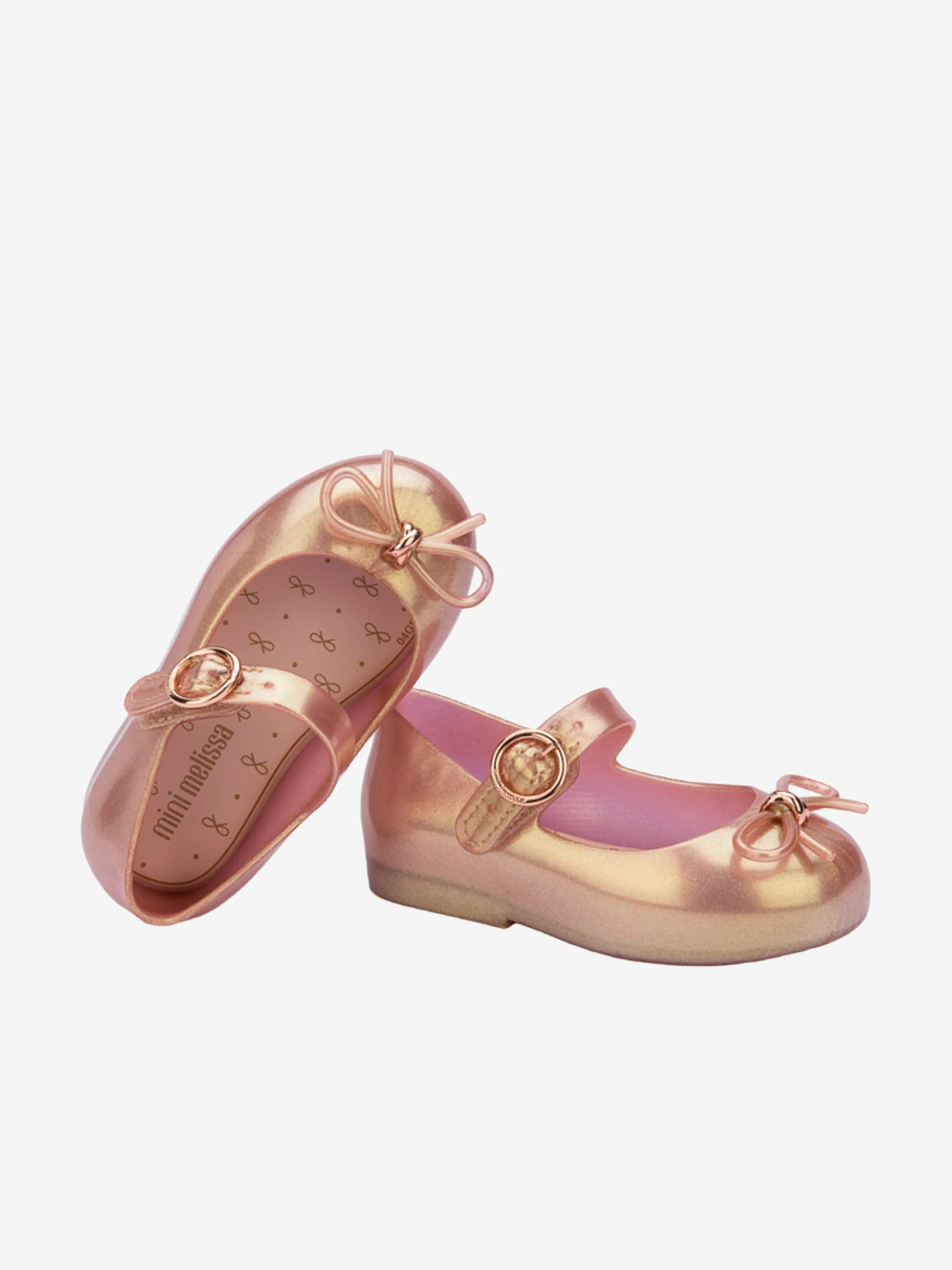 Girls Sweet Love Ballerinas in Gold