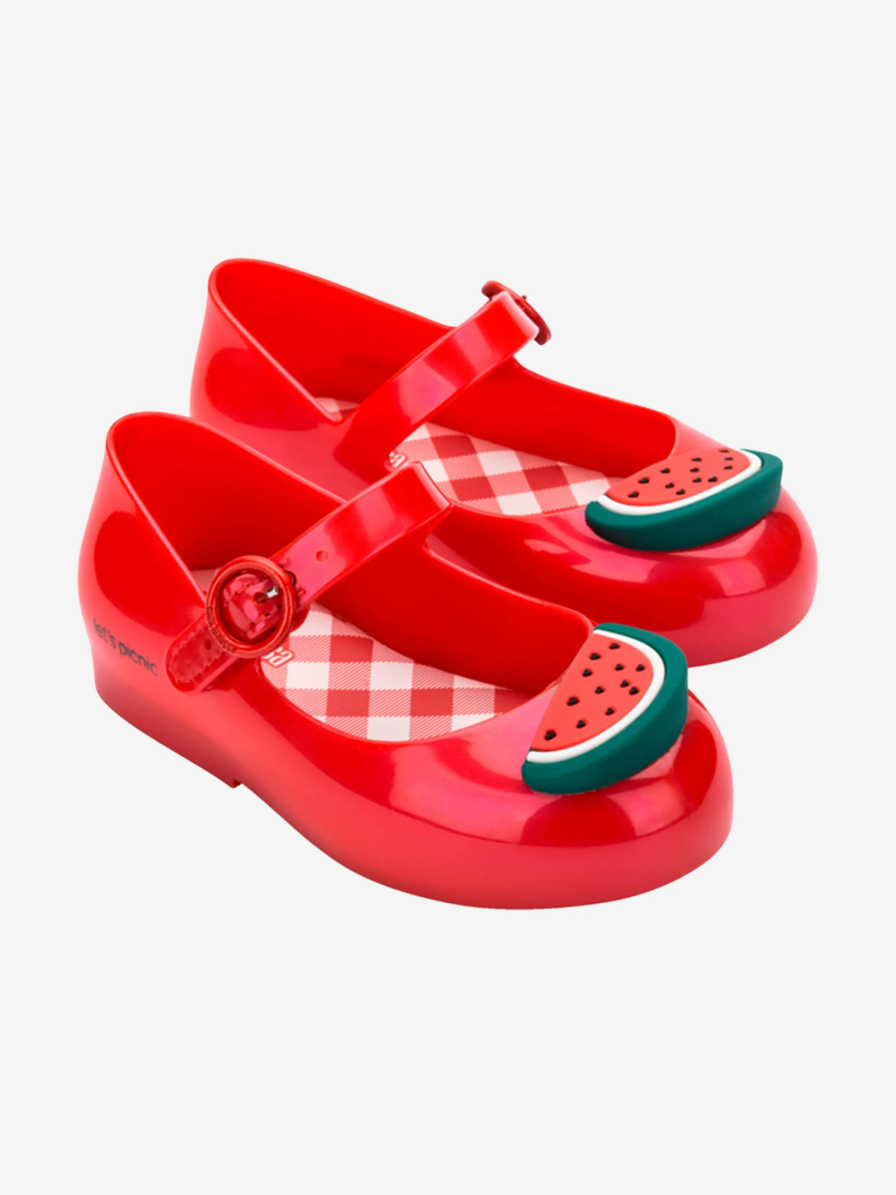 Girls Sweet Love Picnic Ballerinas in Red